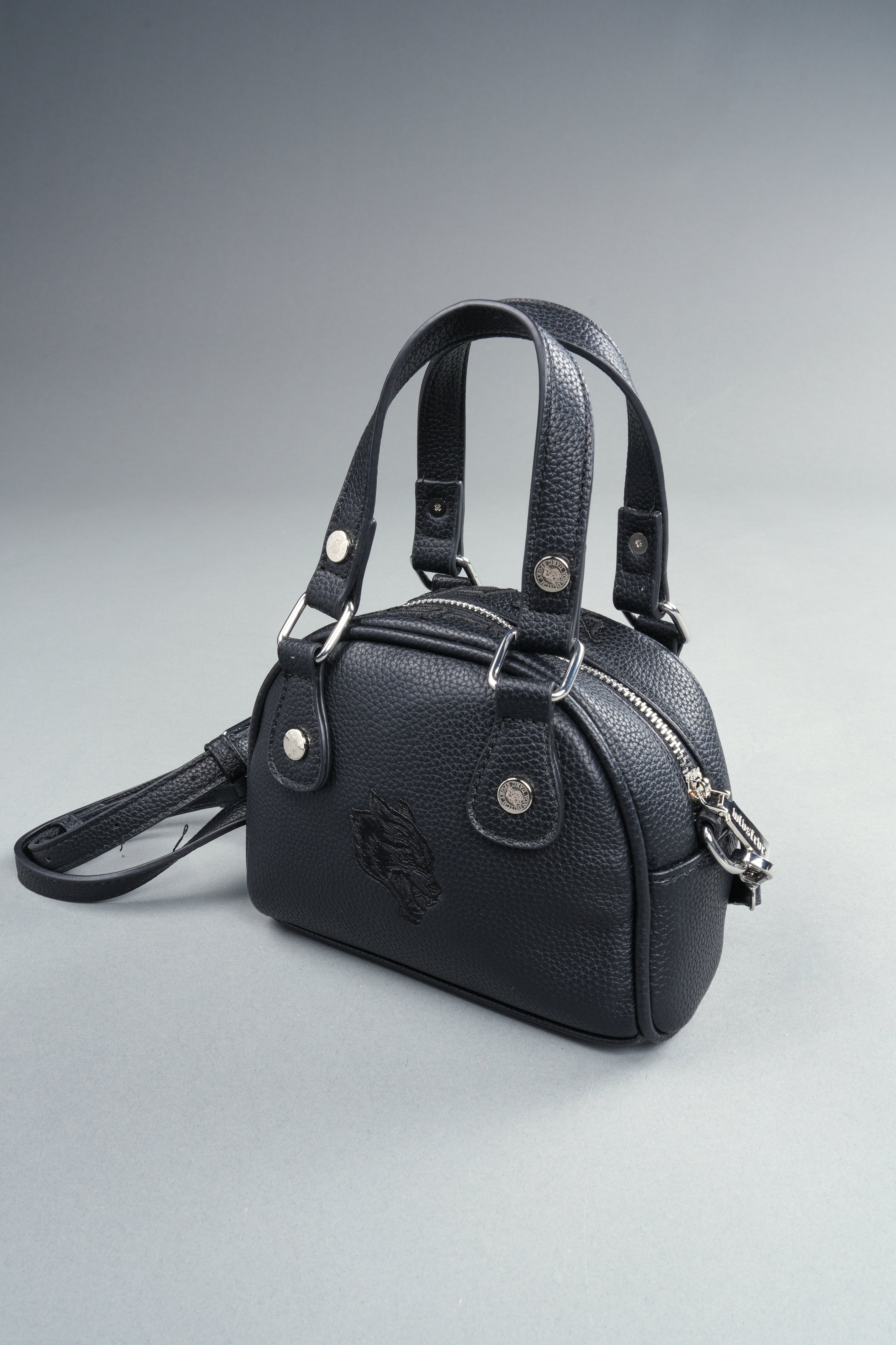 DSVD Collab VD Leather Mini Bowler in Black/Black