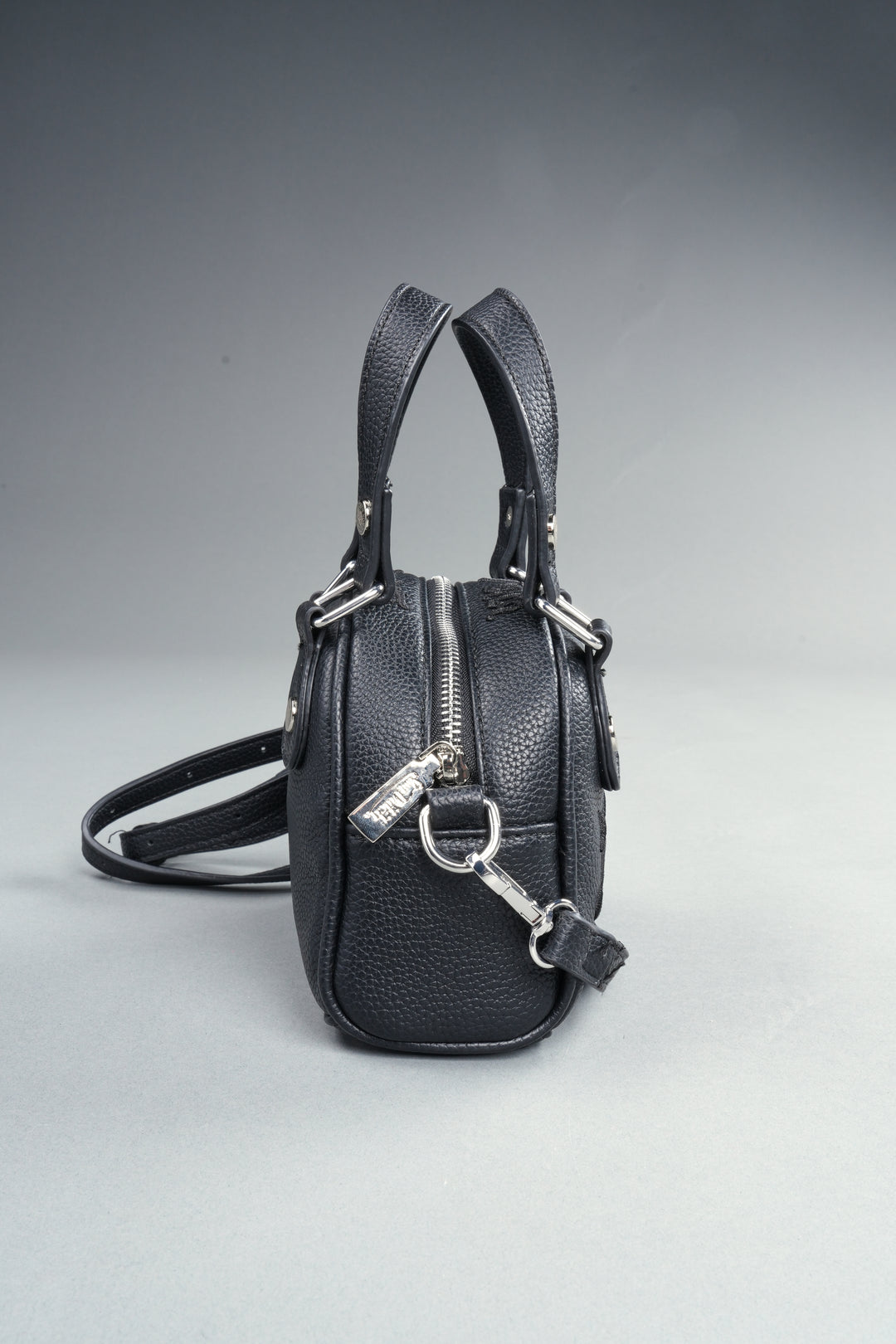 DSVD Collab VD Leather Mini Bowler in Black/Black