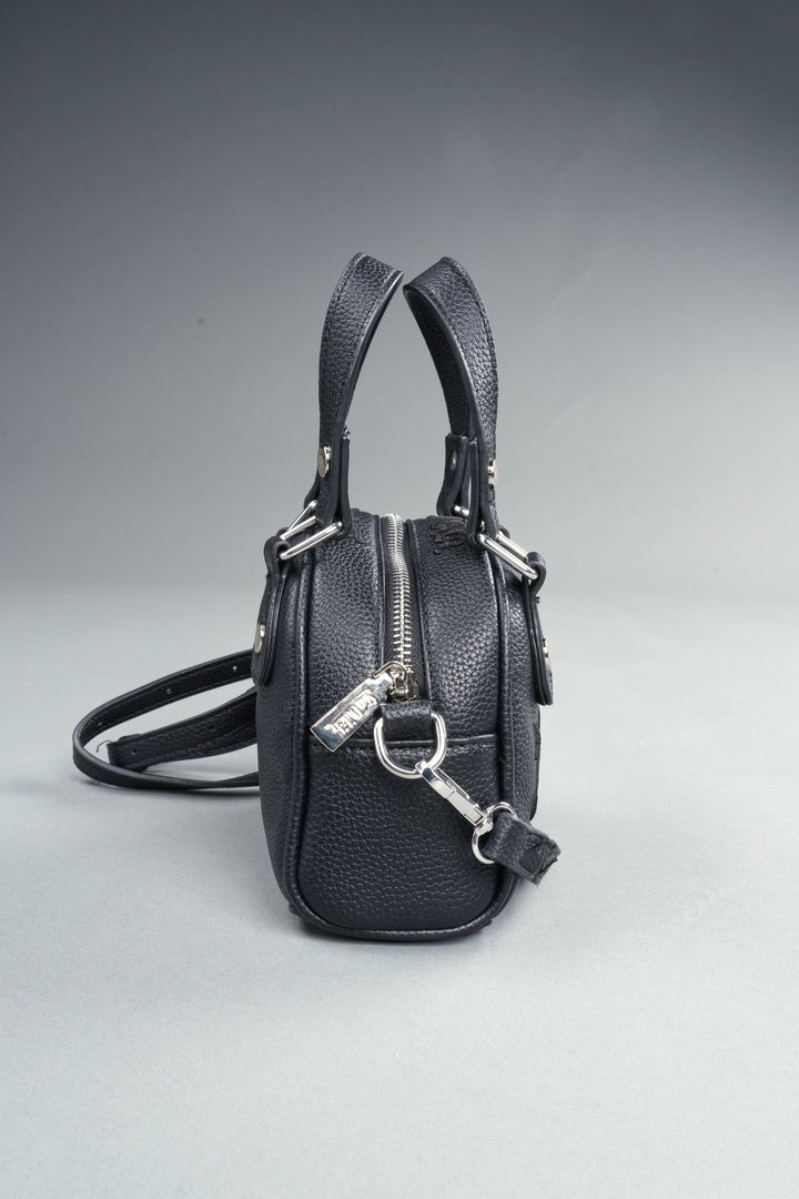 DSVD Collab VD Leather Mini Bowler in Black/Black