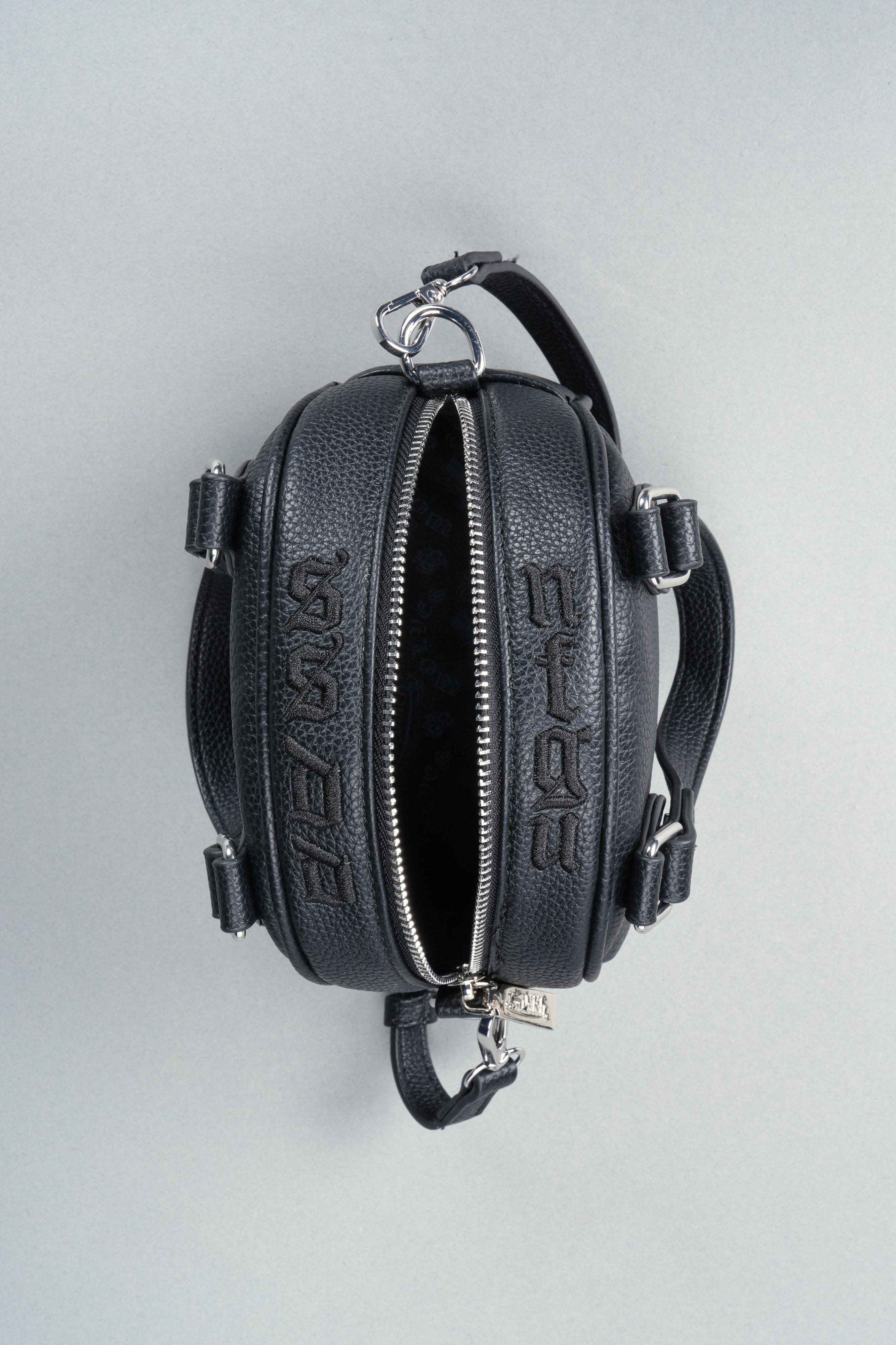 DSVD Collab VD Leather Mini Bowler in Black/Black