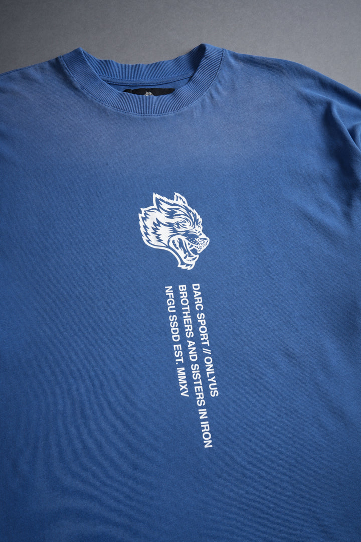 Free Will "Premium" Oversized Tee in LA Blue Driftwash
