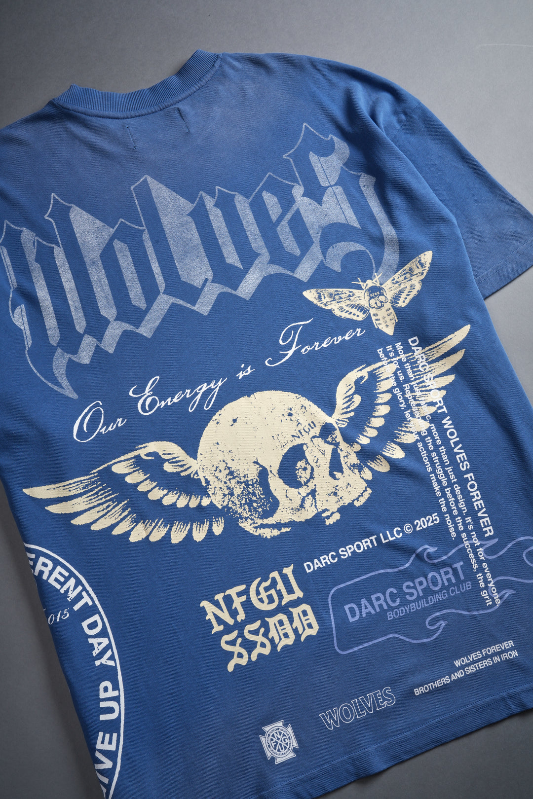 Free Will "Premium" Oversized Tee in LA Blue Driftwash