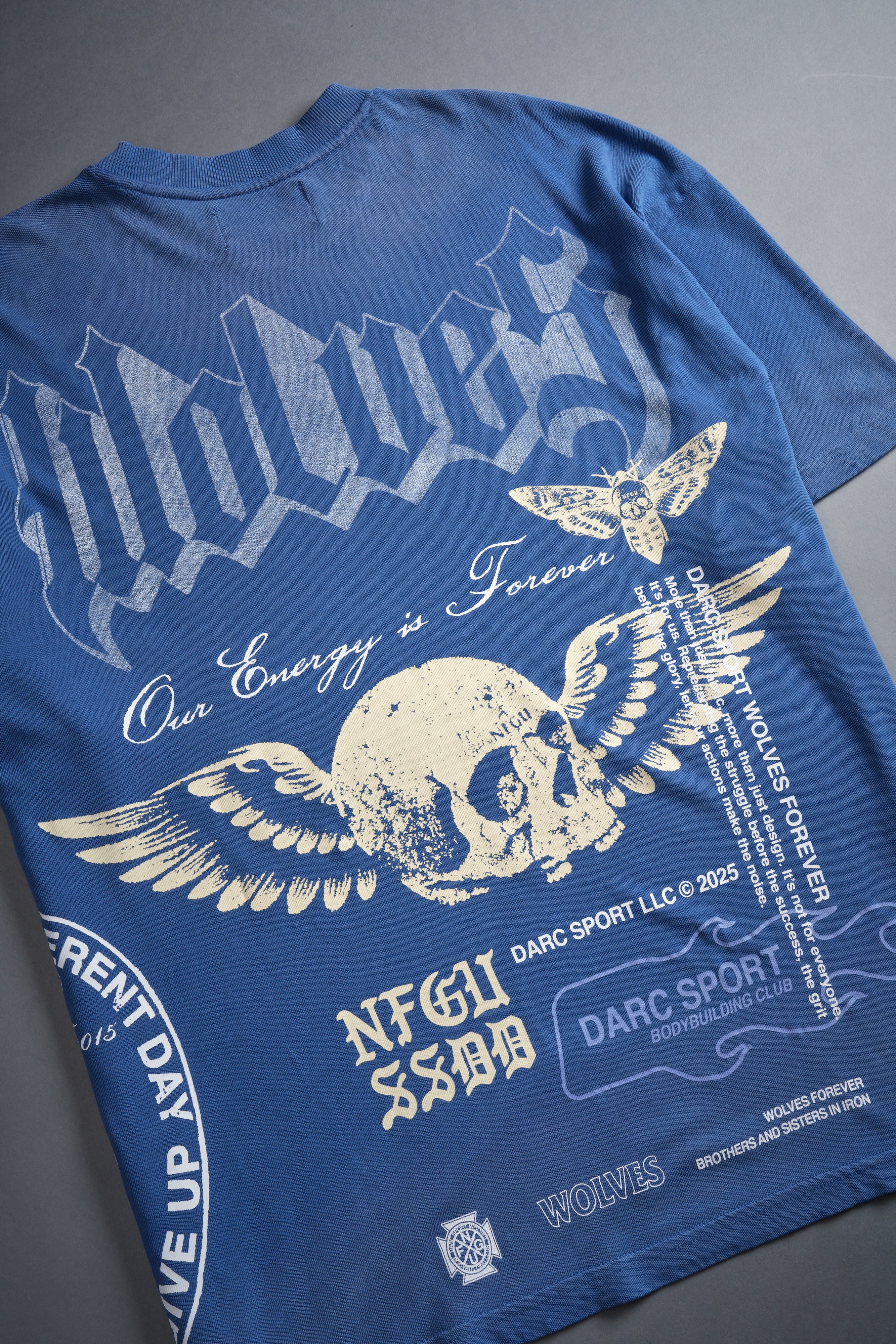 Free Will "Premium" Oversized Tee in LA Blue Driftwash