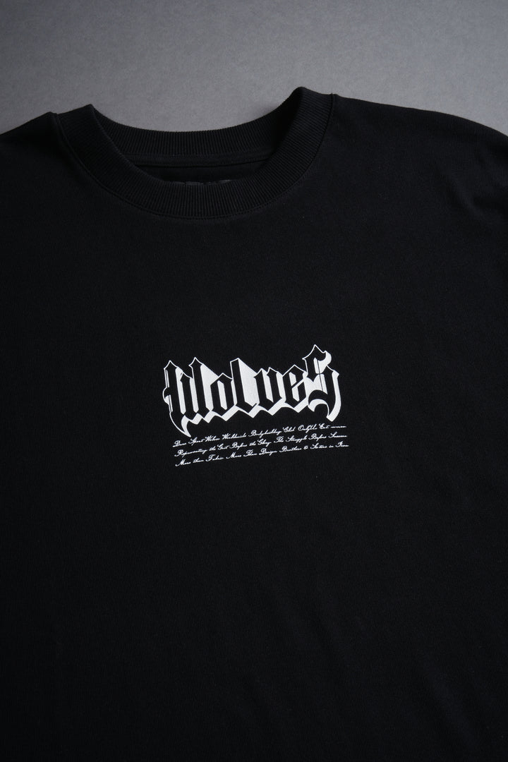 Twin Flame "Premium" Oversized Tee in Black