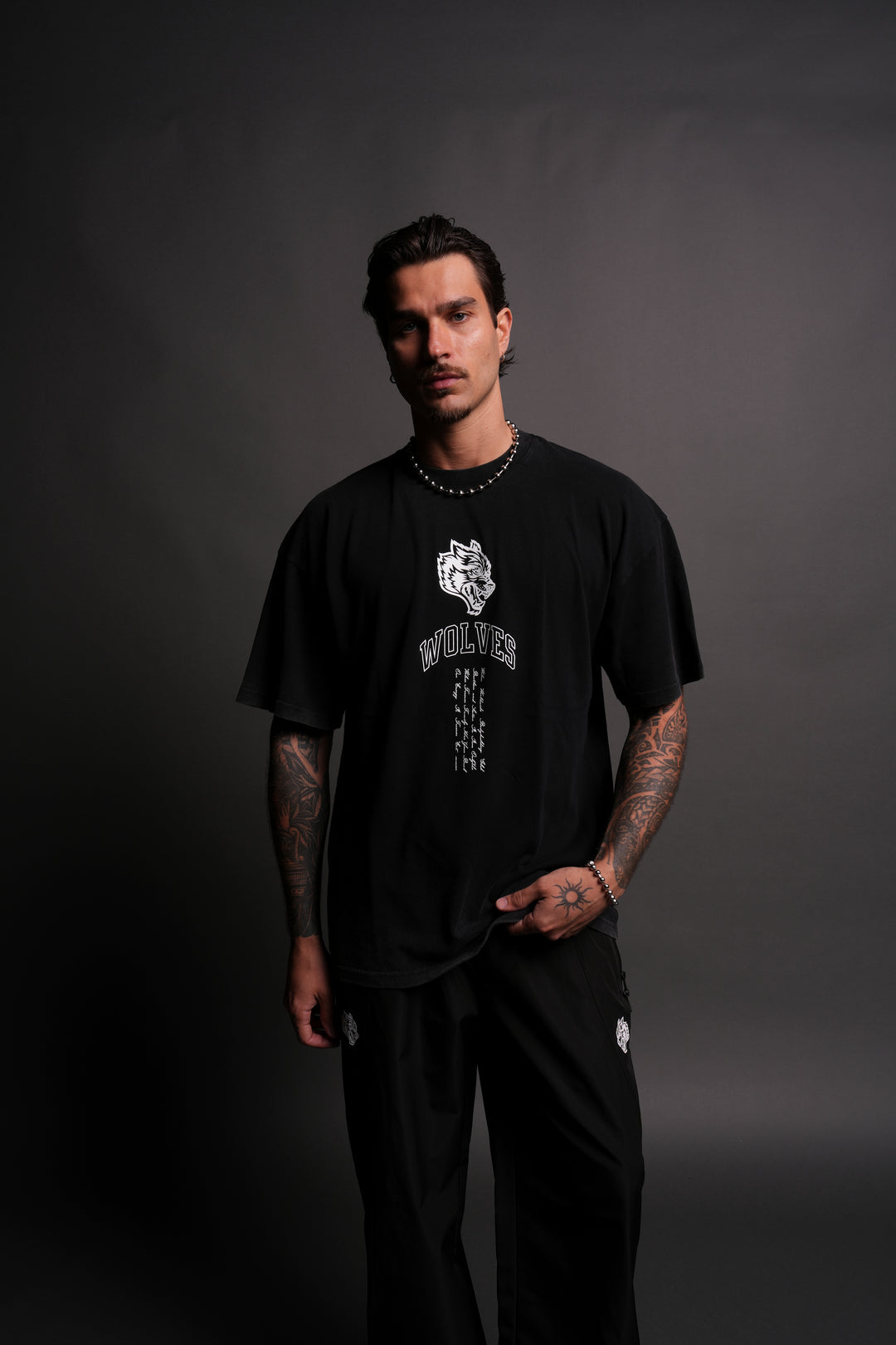 Don't Give Up "Premium" Oversized Tee in Black