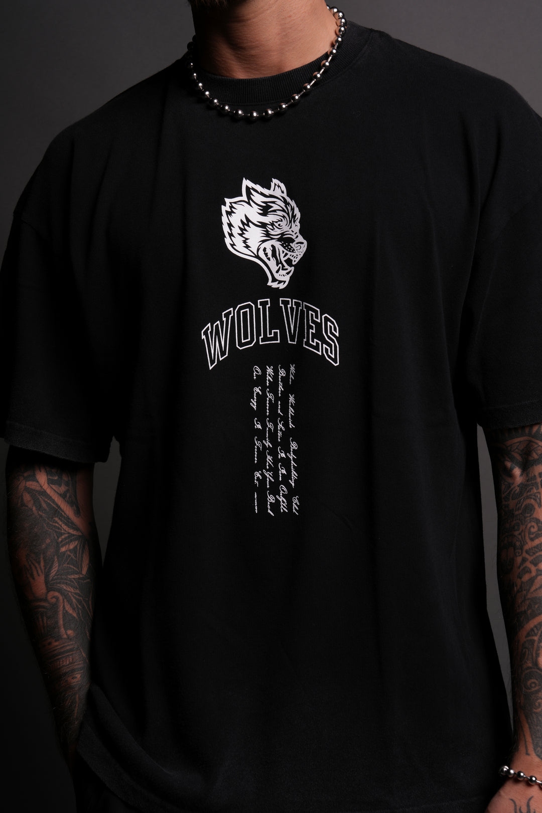 Don't Give Up "Premium" Oversized Tee in Black