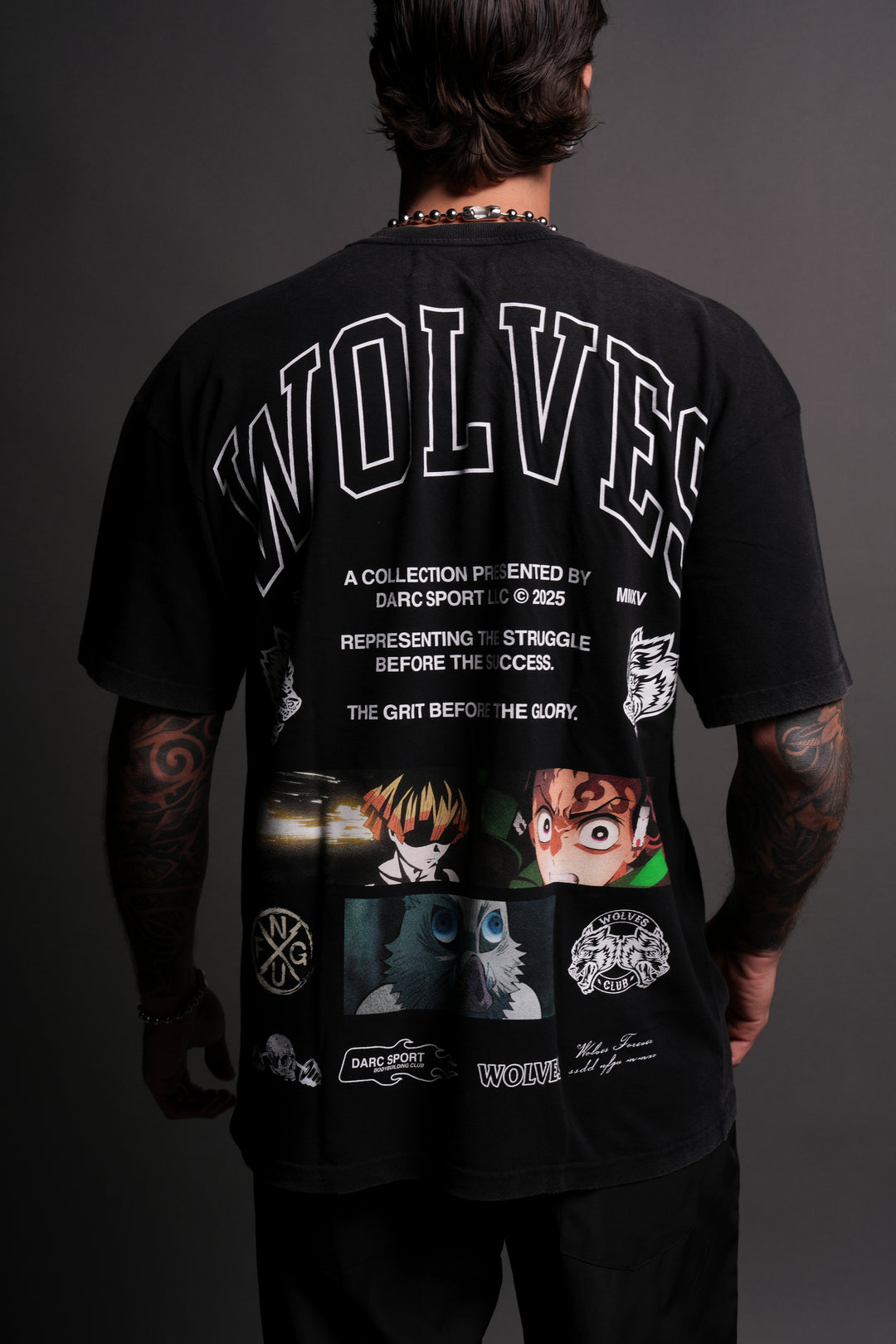 Don't Give Up "Premium" Oversized Tee in Black