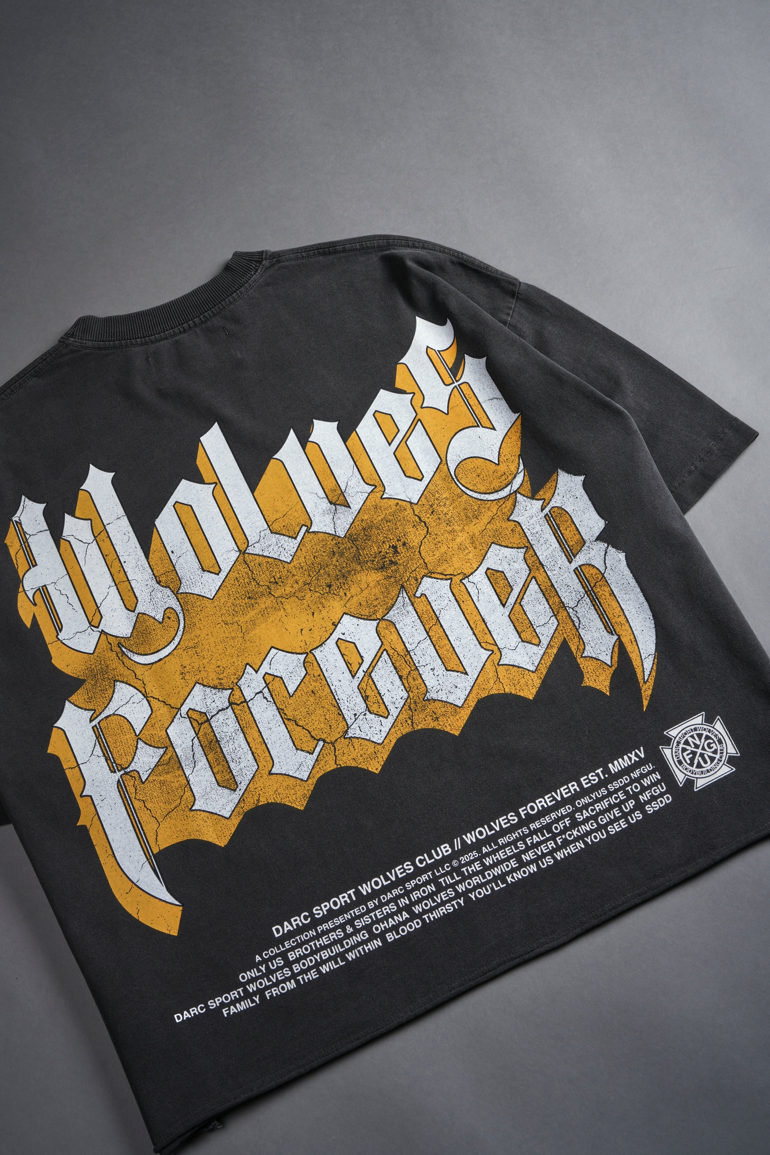 You'll Know Grunge Raw Hem "Box Cut" Tee in Wolf Gray