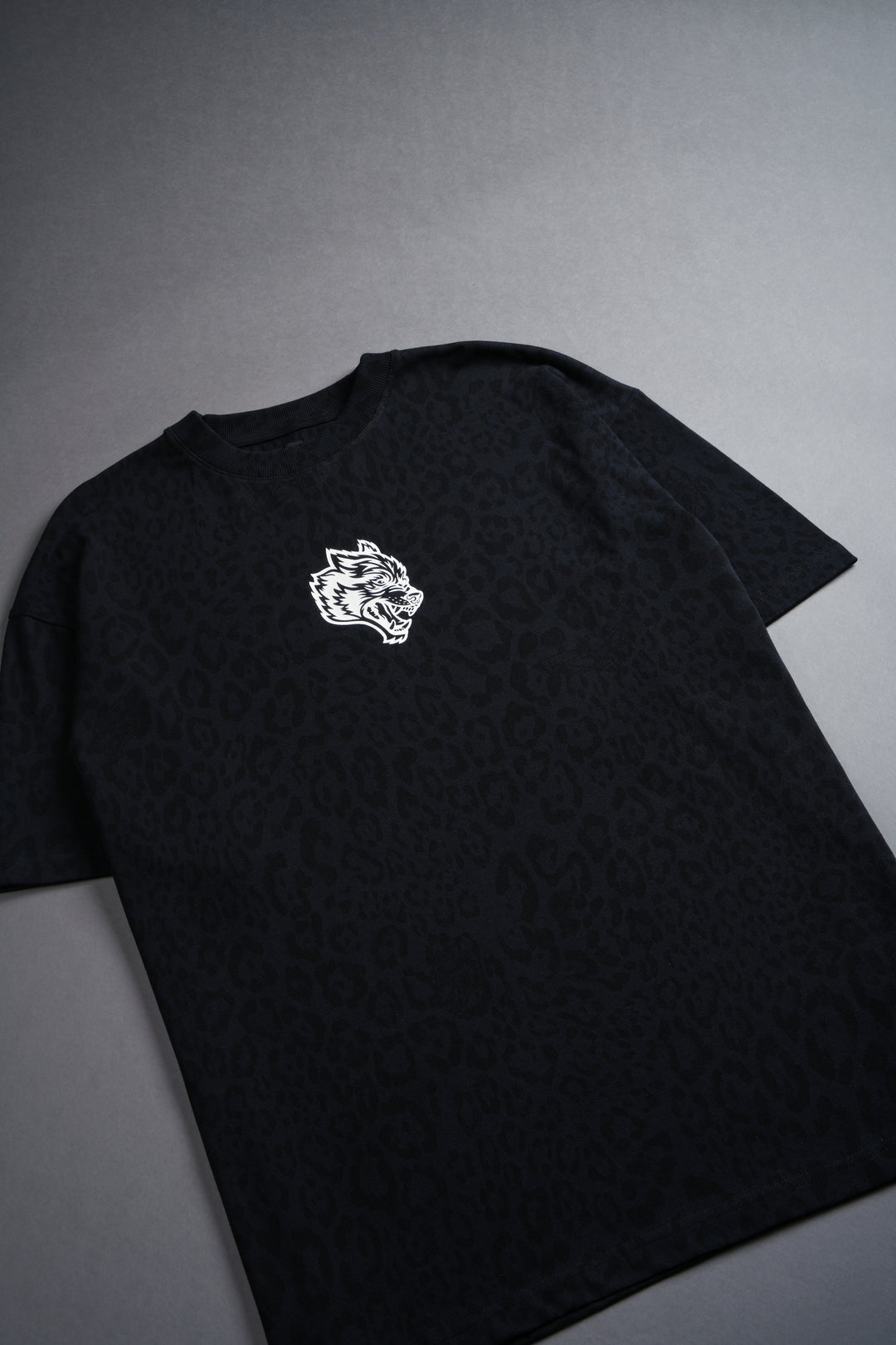 Big Wolf Loyalty "Premium" Oversized Tee in Charcoal Leopard
