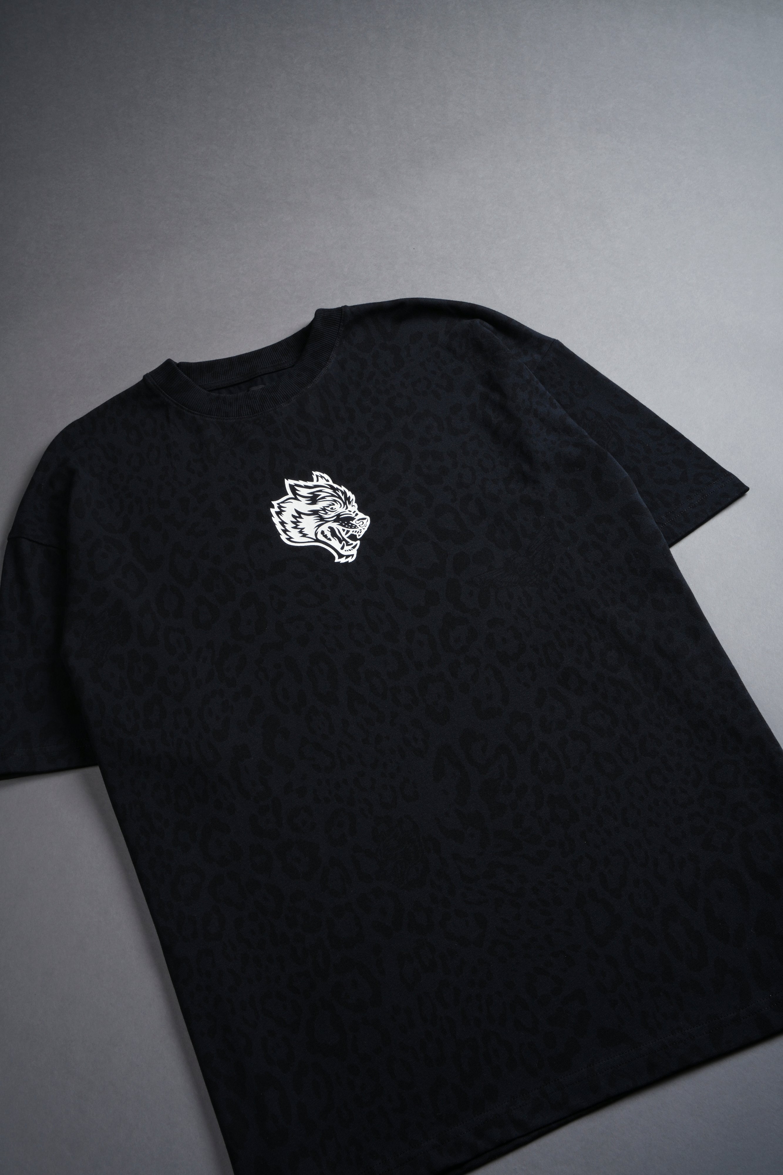 Big Wolf Loyalty "Premium" Oversized Tee in Charcoal Leopard