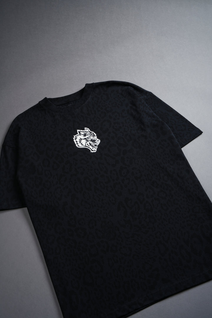 Big Wolf Loyalty "Premium" Oversized Tee in Charcoal Leopard