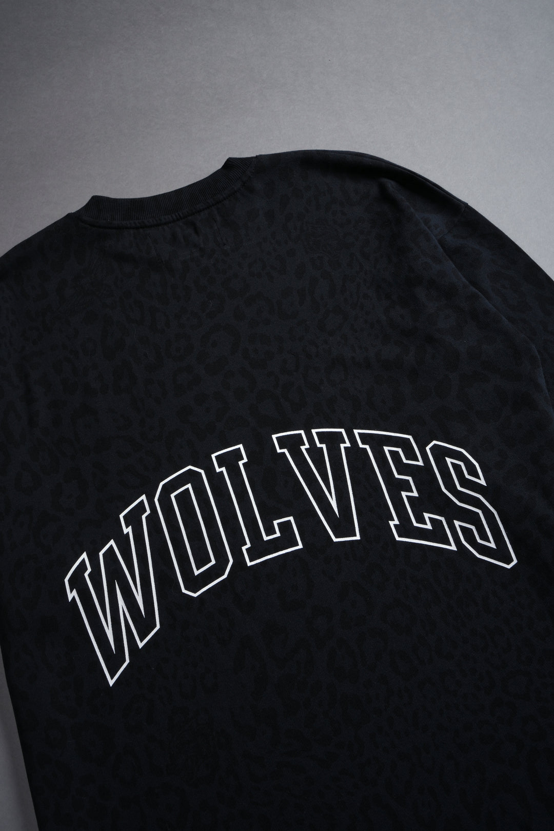 Big Wolf Loyalty "Premium" Oversized Tee in Charcoal Leopard