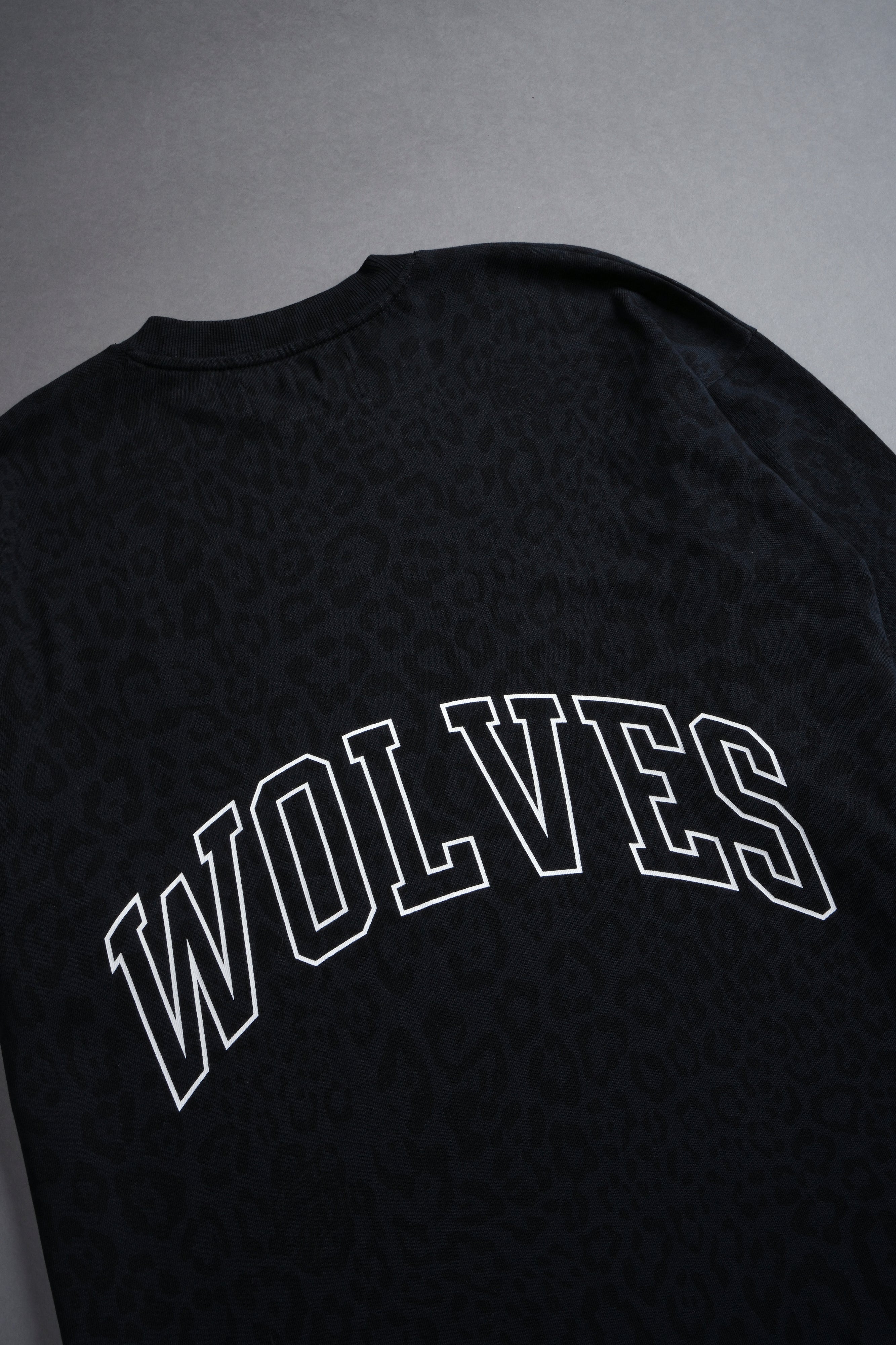 Big Wolf Loyalty "Premium" Oversized Tee in Charcoal Leopard