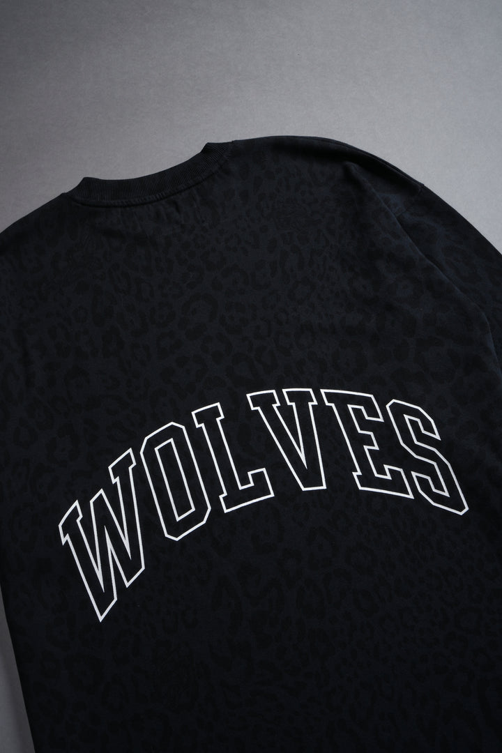 Big Wolf Loyalty "Premium" Oversized Tee in Charcoal Leopard