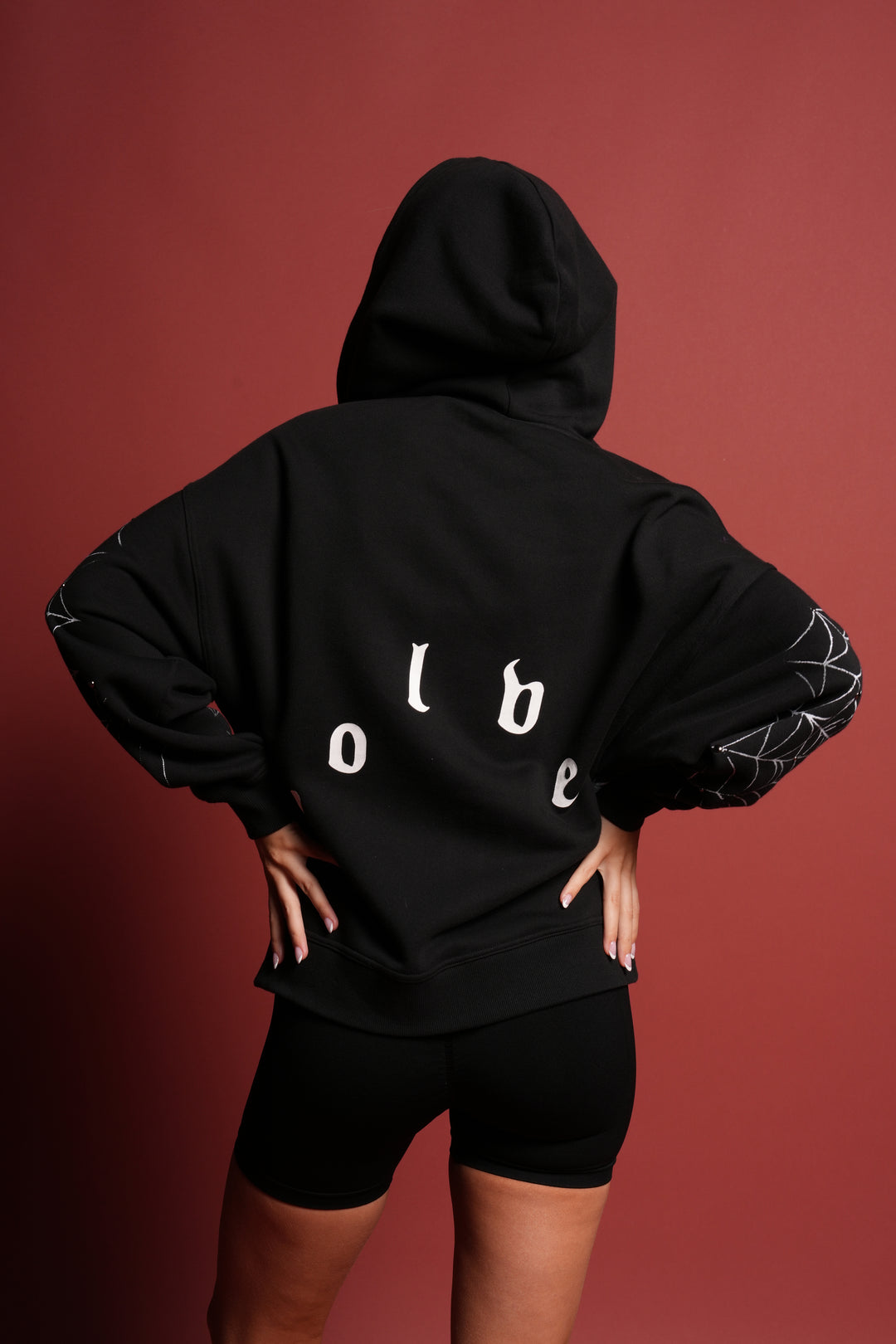 Ghost Spider Anya Double Zip Hoodie in Black