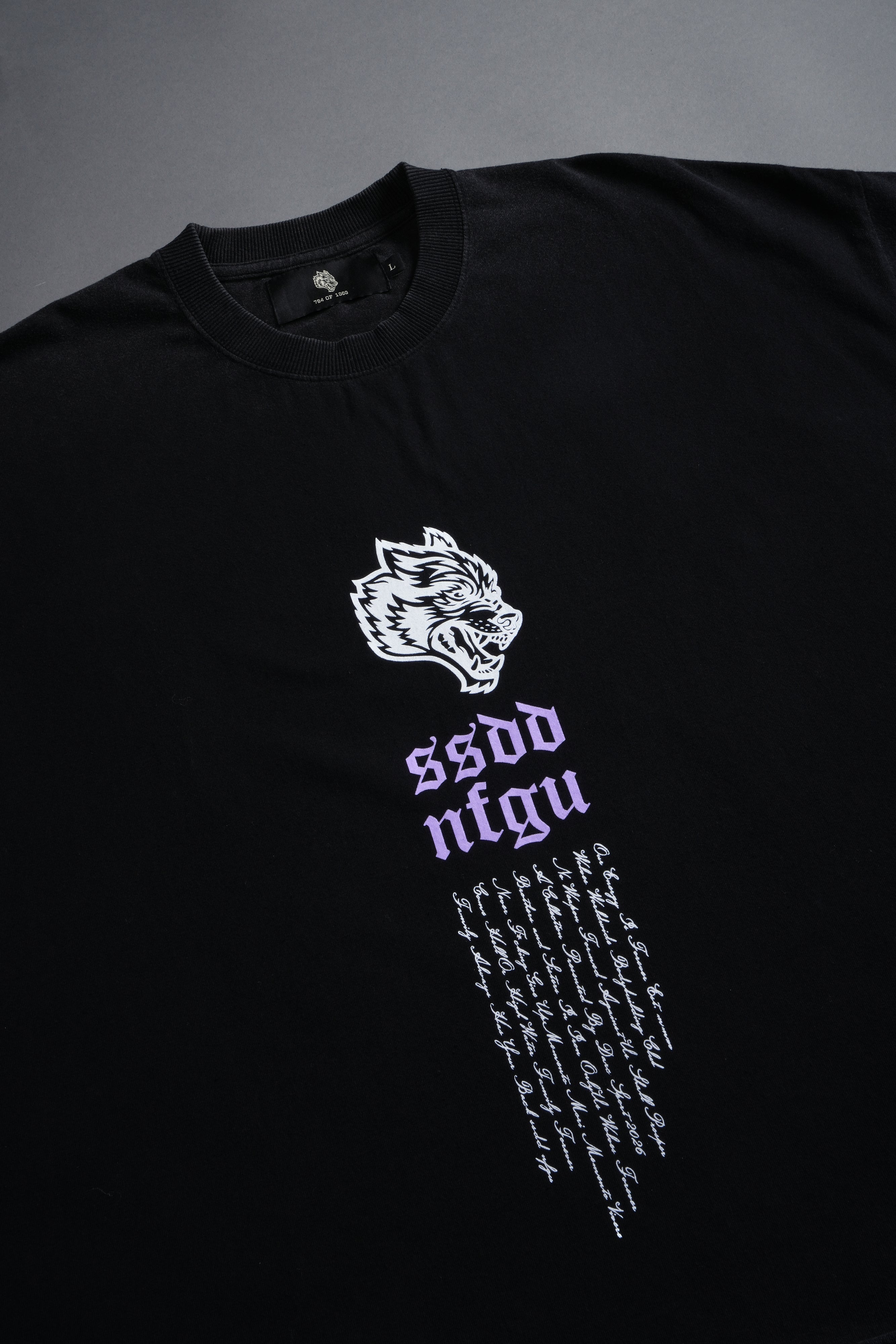 Fallen Angel Grunge Cut-Off Tee in Black