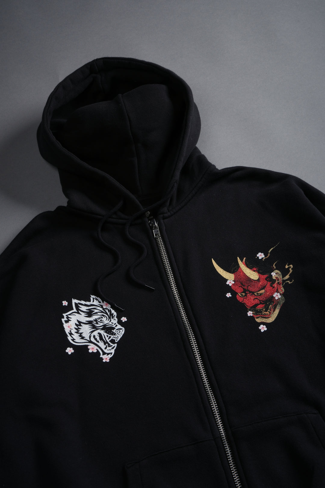 Oni Code Blossom "Chambers" Zip Hoodie in Black