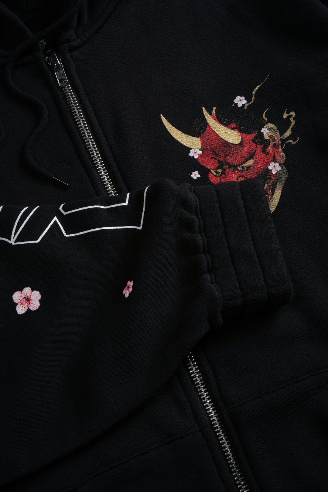Oni Code Blossom "Chambers" Zip Hoodie in Black