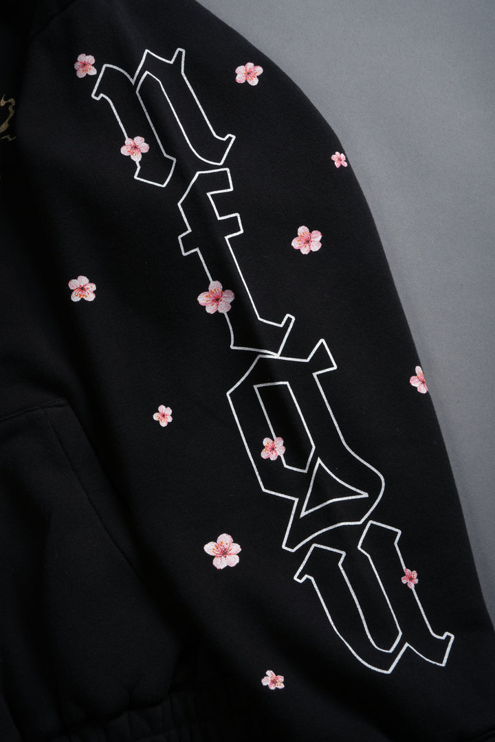 Oni Code Blossom "Chambers" Zip Hoodie in Black