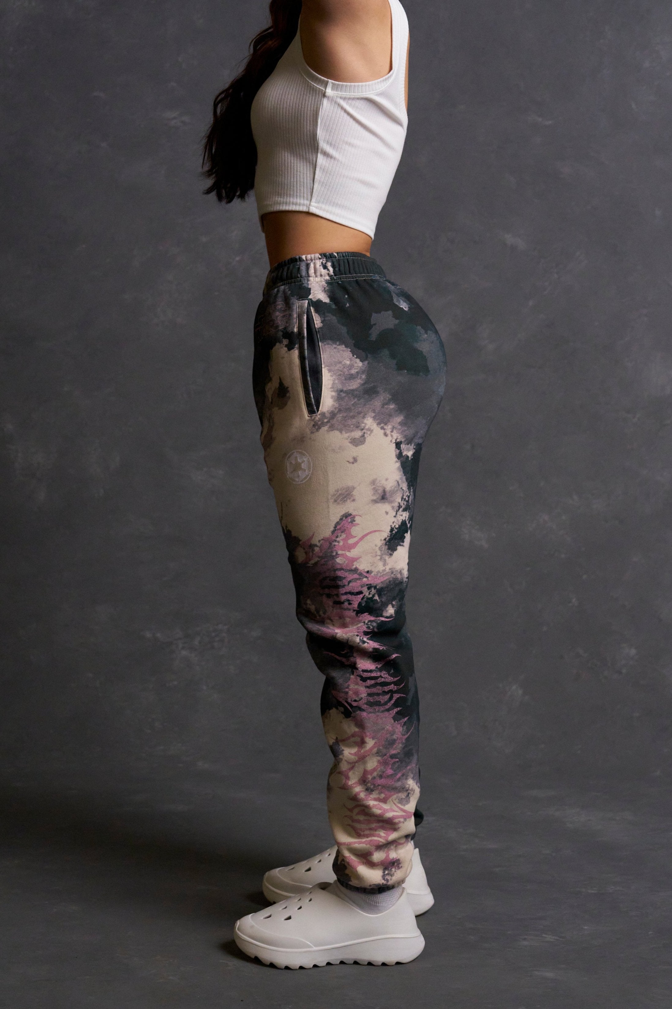 The Power Post Lounge Unisex Sweats in Sandstorm Marble Wash