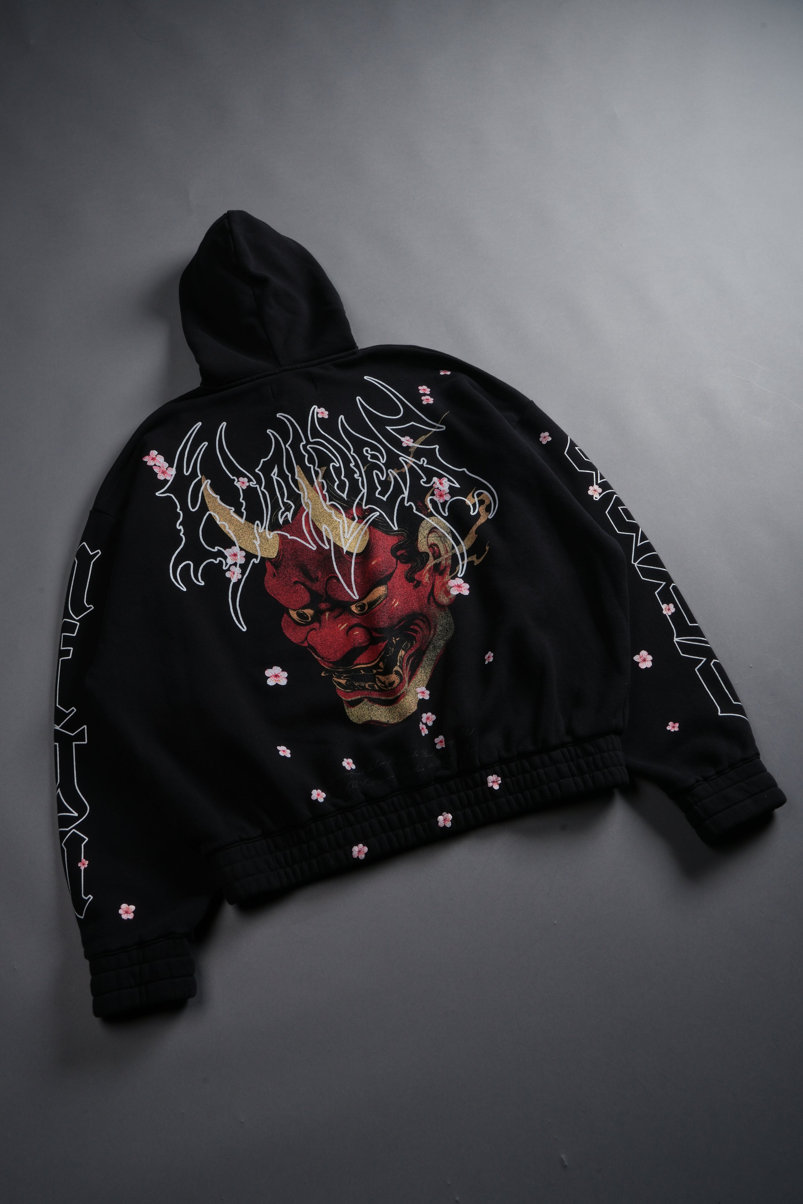 Oni Code Blossom "Chambers" Zip Hoodie in Black