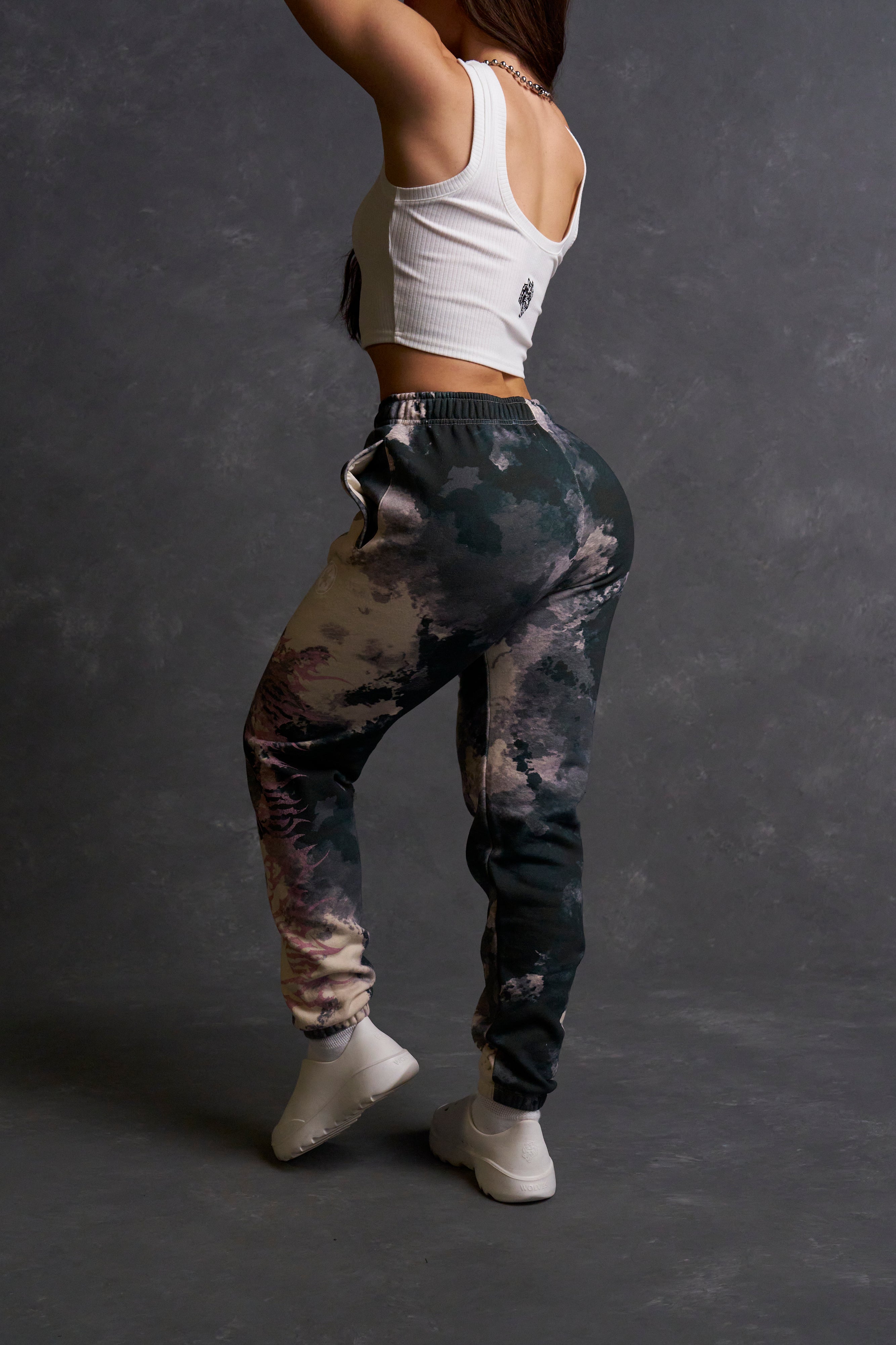 The Power Post Lounge Unisex Sweats in Sandstorm Marble Wash