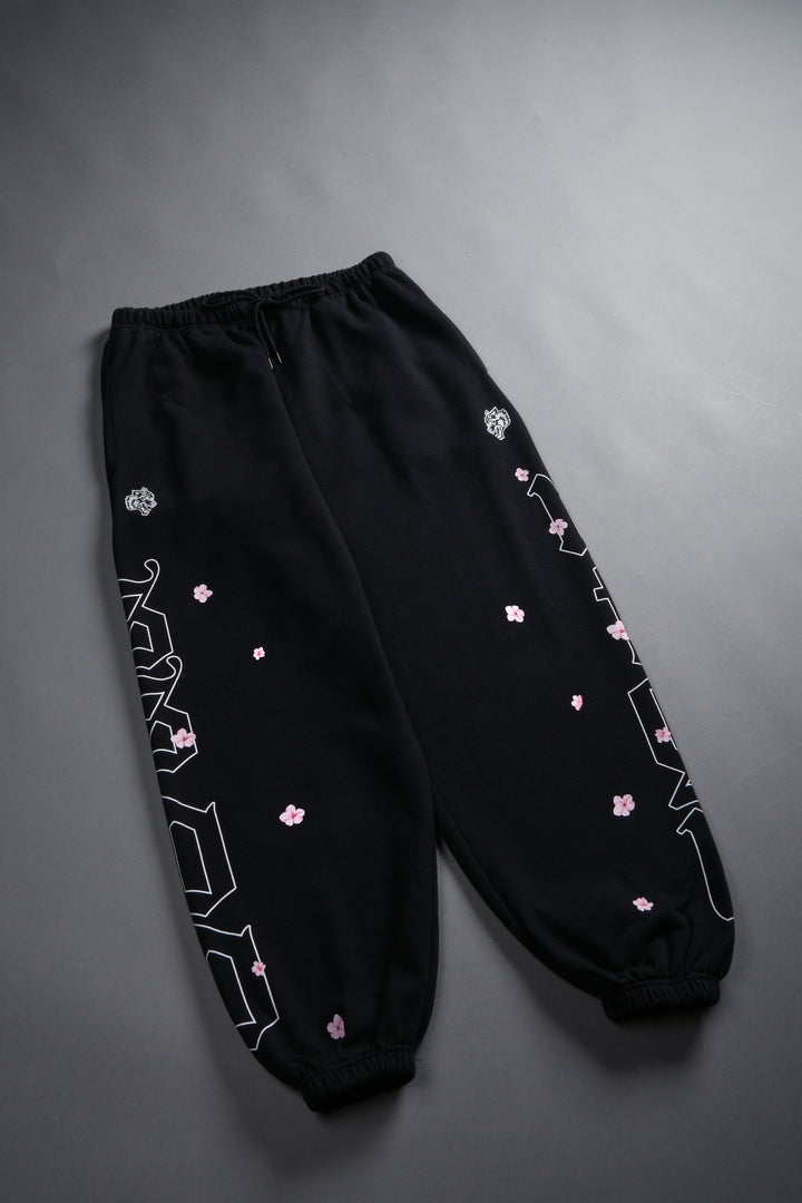 Blossom Mantra Unisex Lounger Sweat Pants in Black