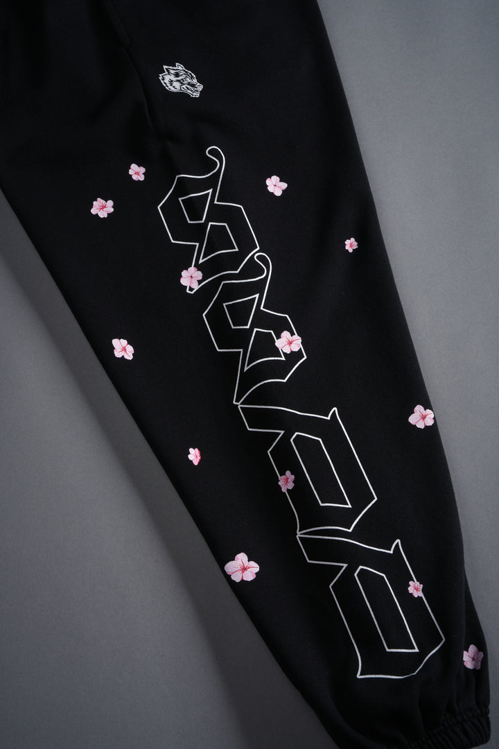 Blossom Mantra Unisex Lounger Sweat Pants in Black