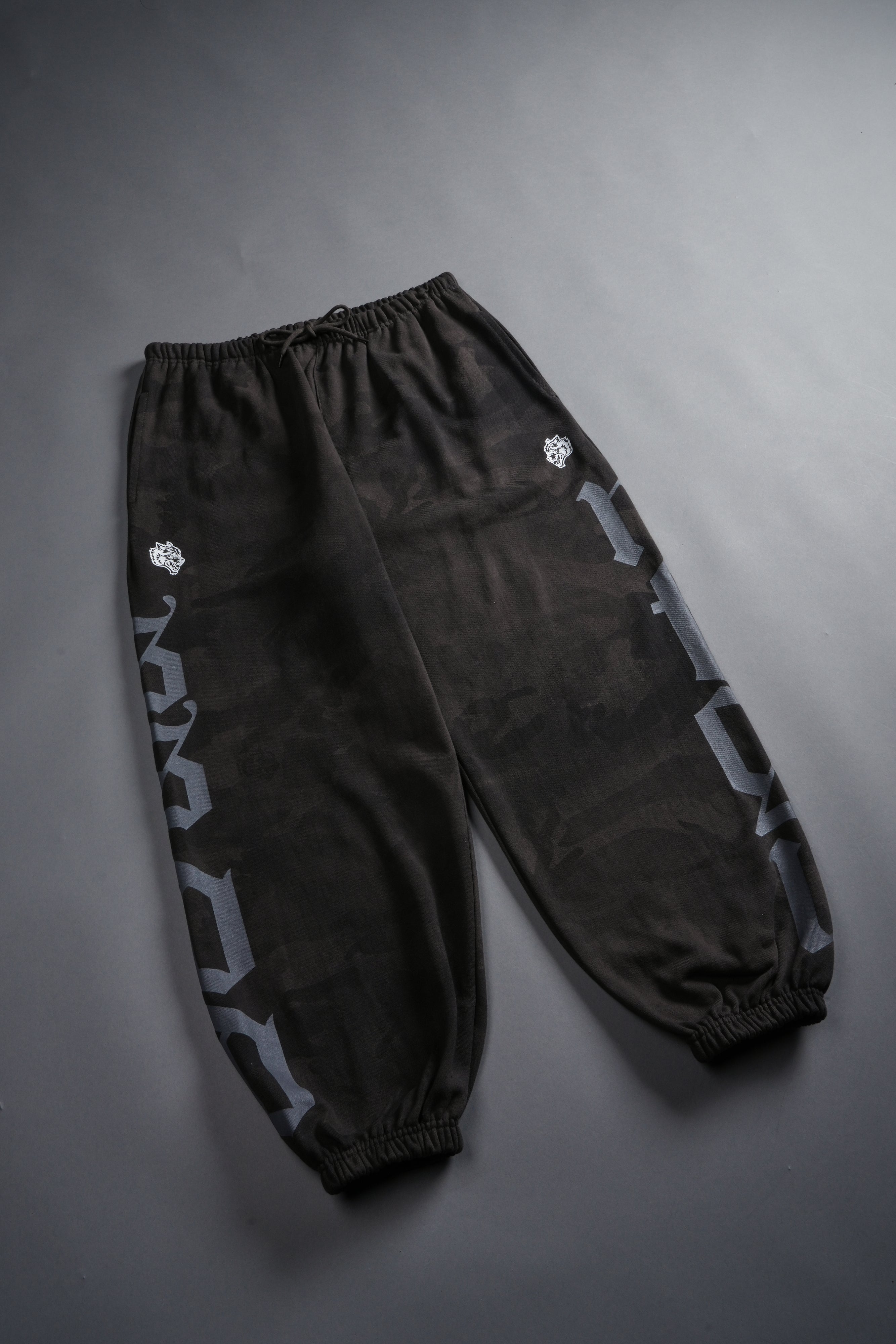 Our Mantra Lounger Sweat Pants in Black Vintage Woodland Camo