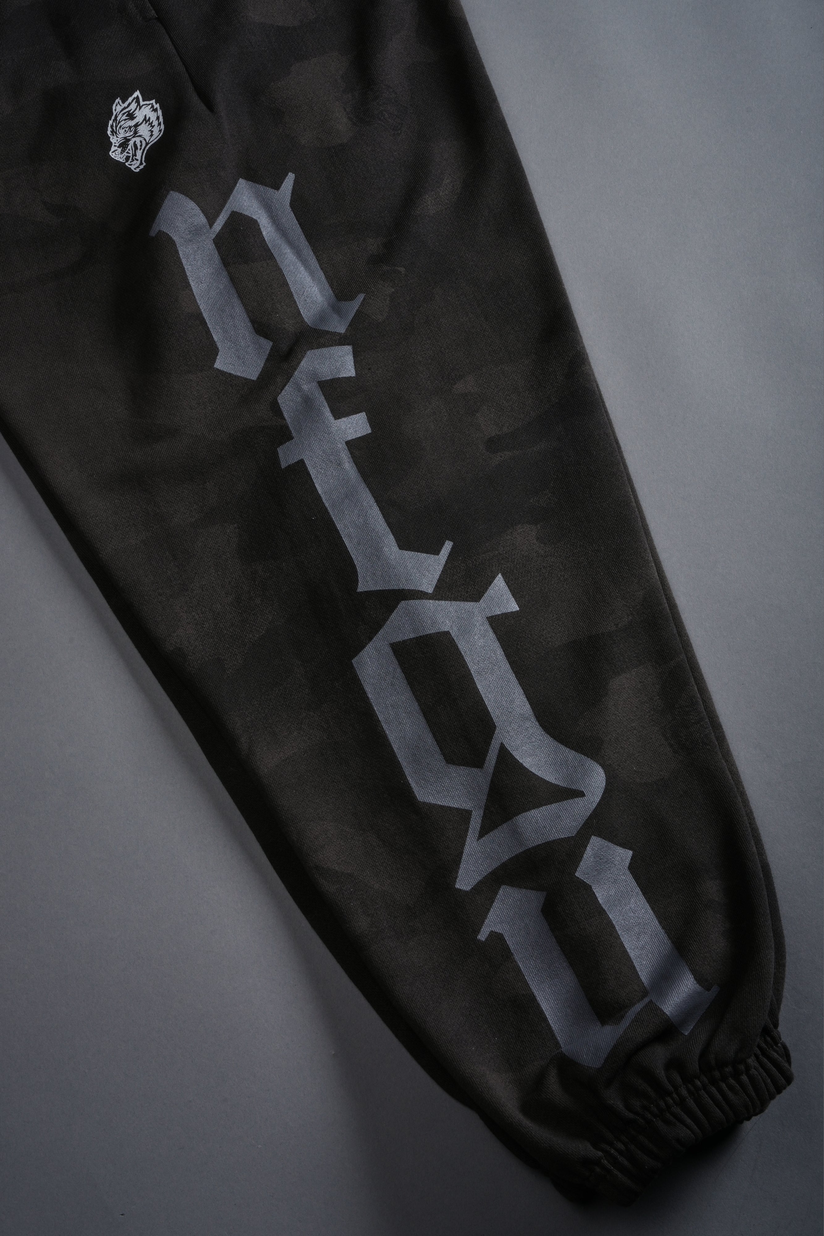 Our Mantra Lounger Sweat Pants in Black Vintage Woodland Camo