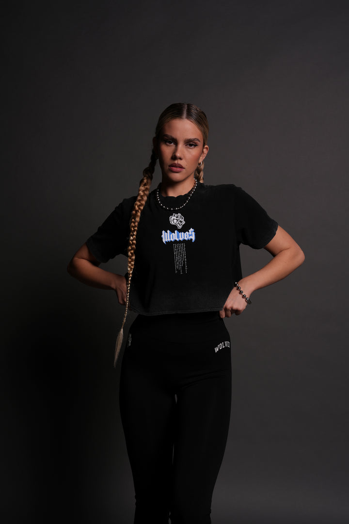 Kikoken Forever "Premium" (Cropped) Tee in Black