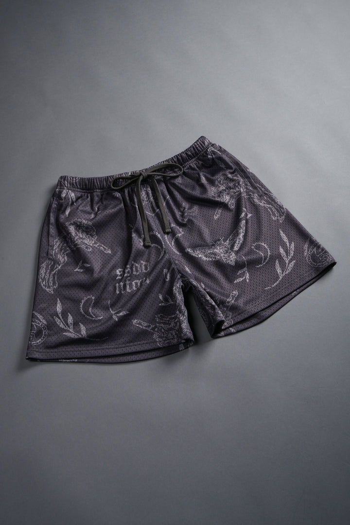 Just Look Up Mesh Shorts in Wolf Gray
