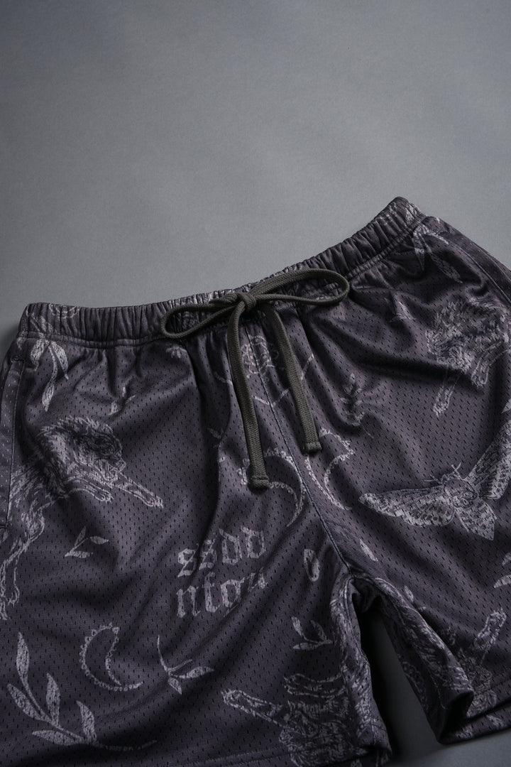 Just Look Up Mesh Shorts in Wolf Gray