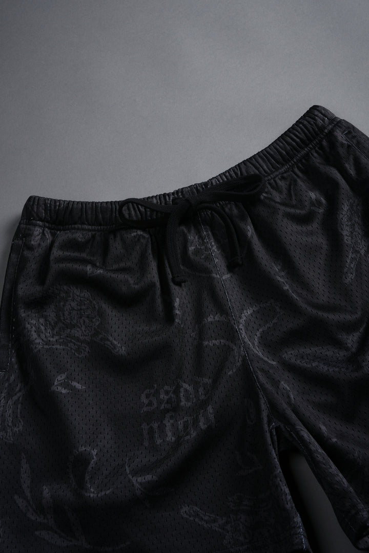 Just Look Up Mesh Shorts in Black