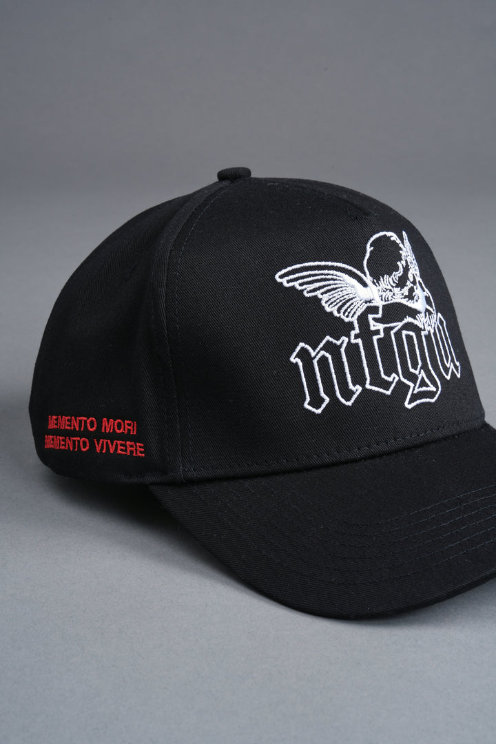 Cherub NFGU 5 Panel Hat in Black