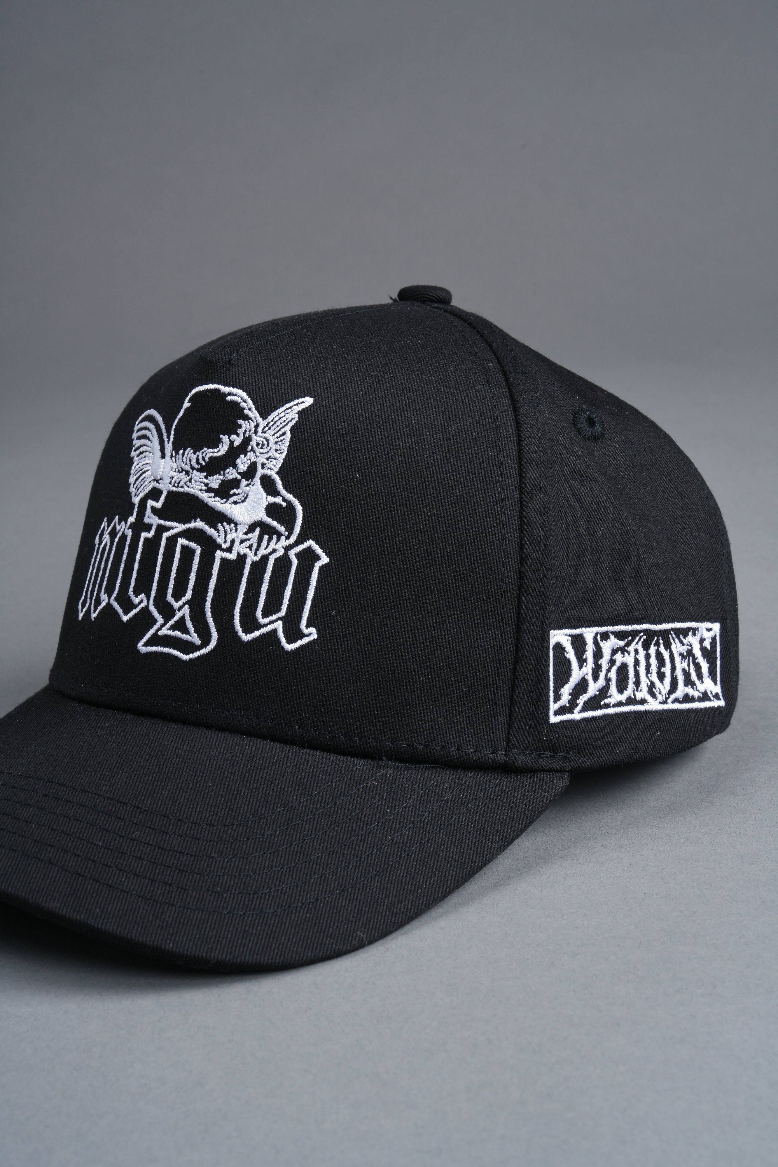 Cherub NFGU 5 Panel Hat in Black