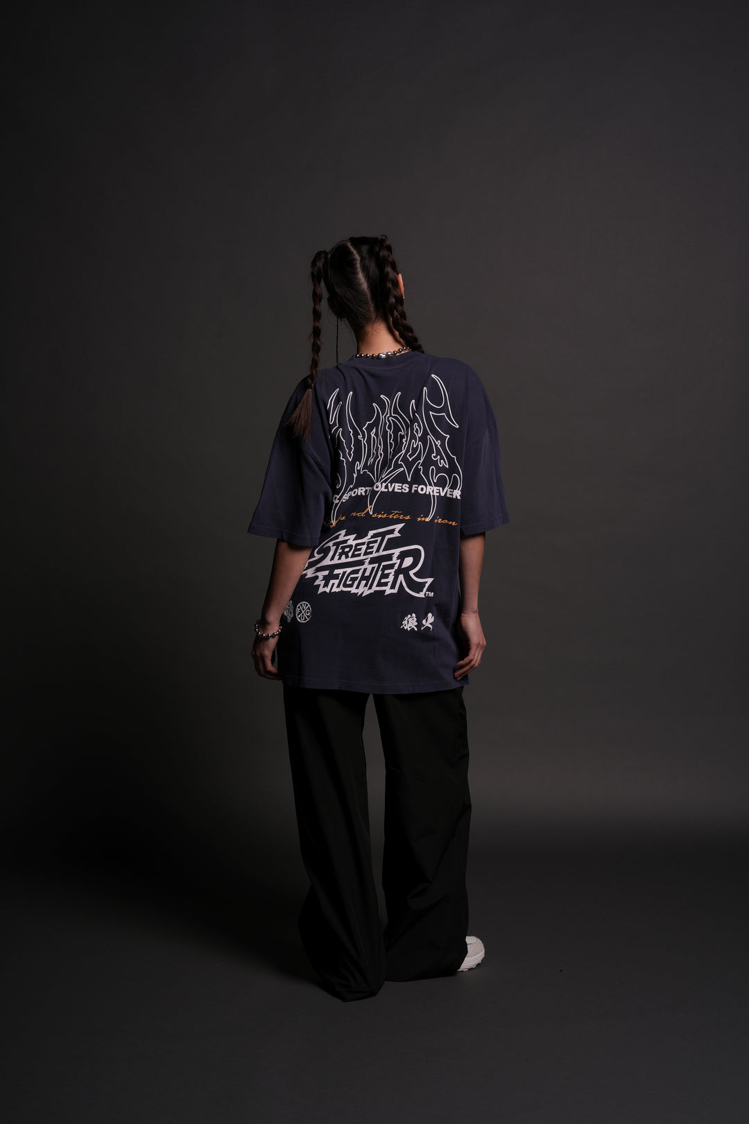 Final Boss "Premium" Unisex Oversized Tee in Storm Blue