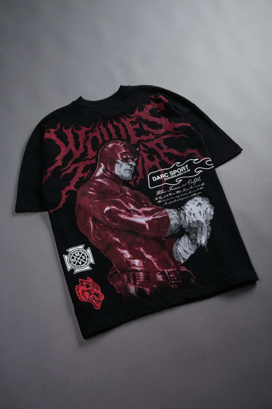 Dark Vigilante 1 Of 500 Premium Oversized Tee in Black