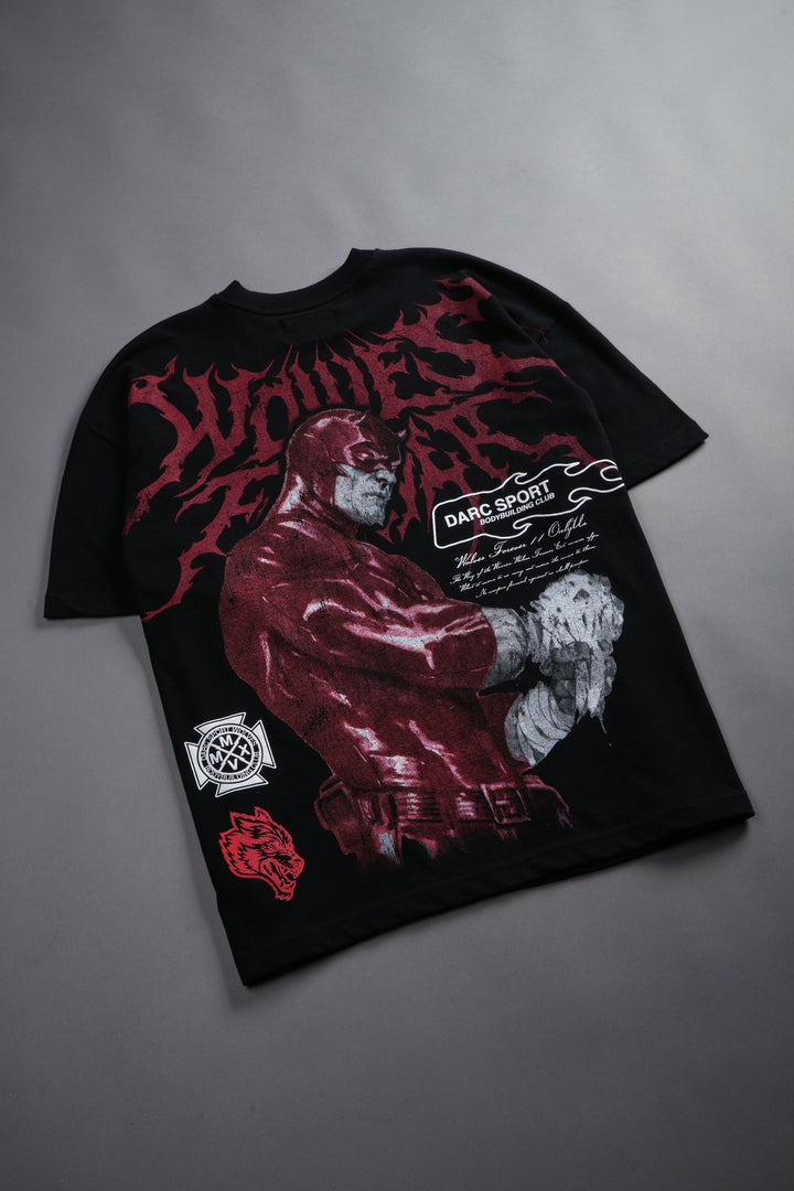 Dark Vigilante 1 Of 500 Premium Oversized Tee in Black