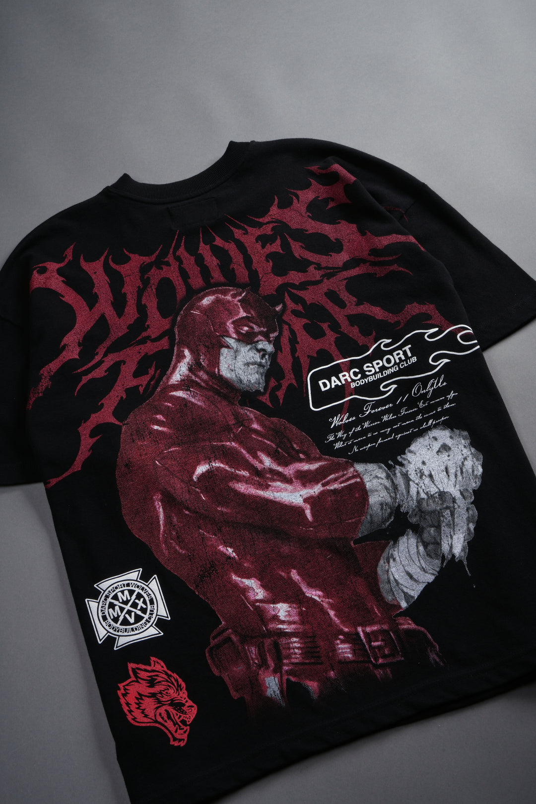 Dark Vigilante 1 Of 500 Premium Oversized Tee in Black