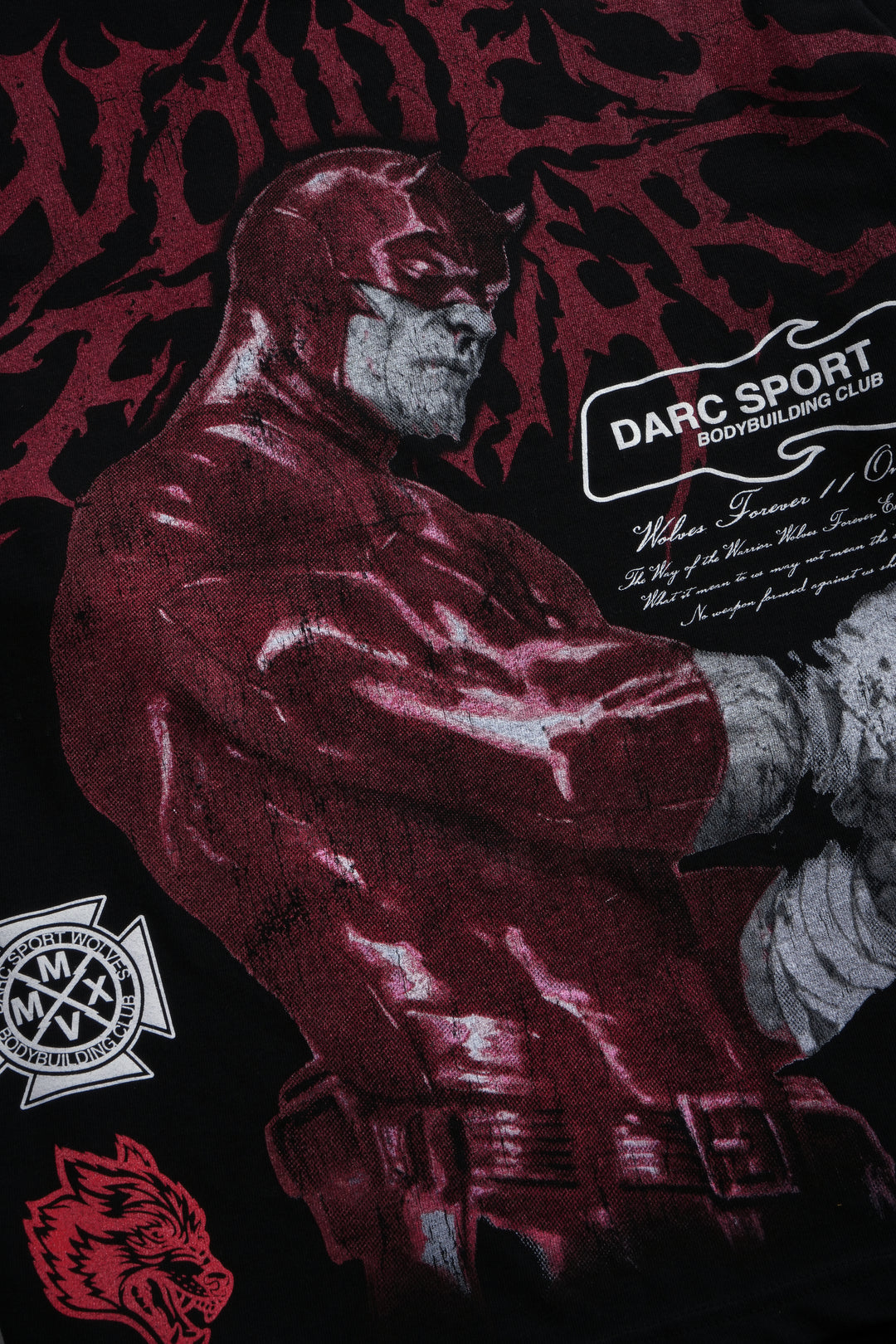 Dark Vigilante 1 Of 500 Premium Oversized Tee in Black