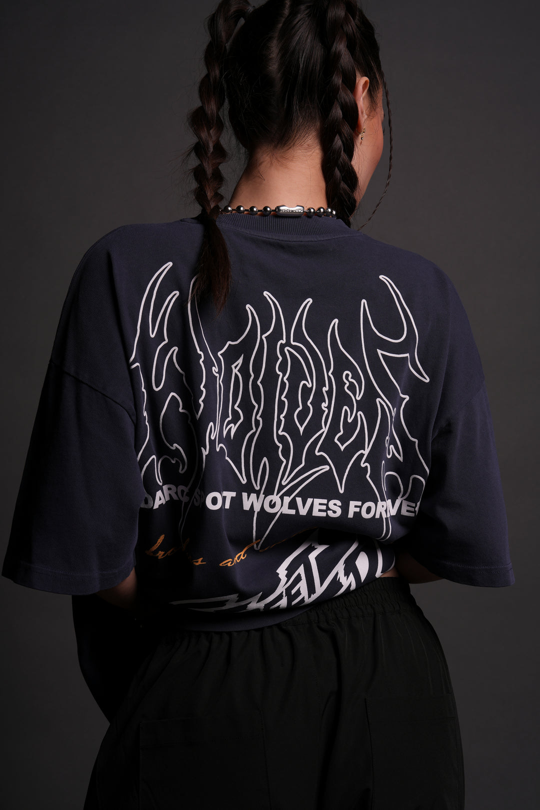 Final Boss "Premium" Unisex Oversized Tee in Storm Blue