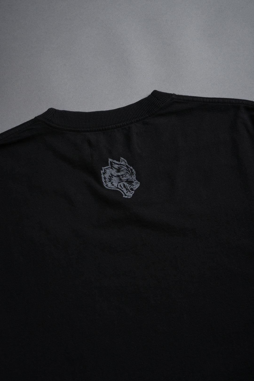 Wolverine Crucifix Grunge Raw Hem Box Cut Tee in Black