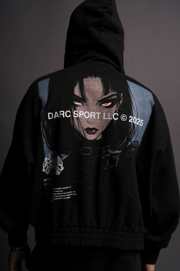 In Her Eyes "Chambers" Zip Hoodie in Black