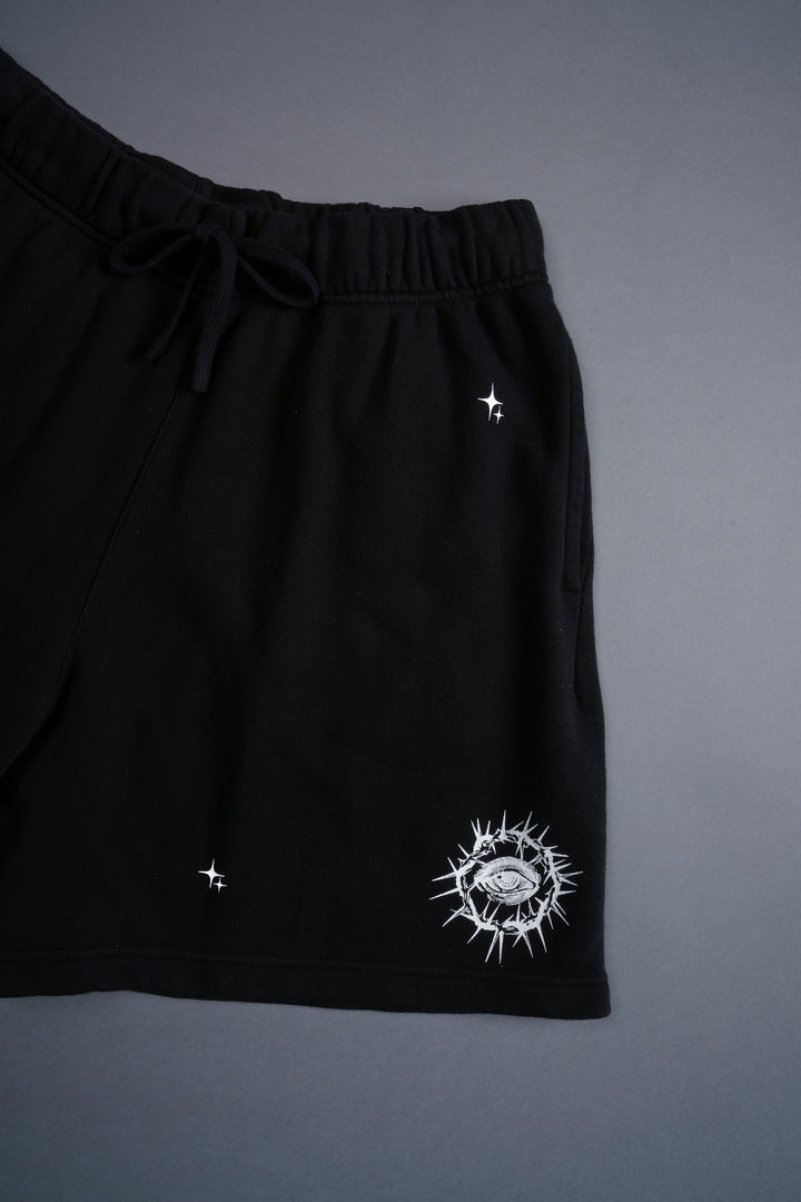 Awake Oversized Post Lounge Sweat Shorts in Black