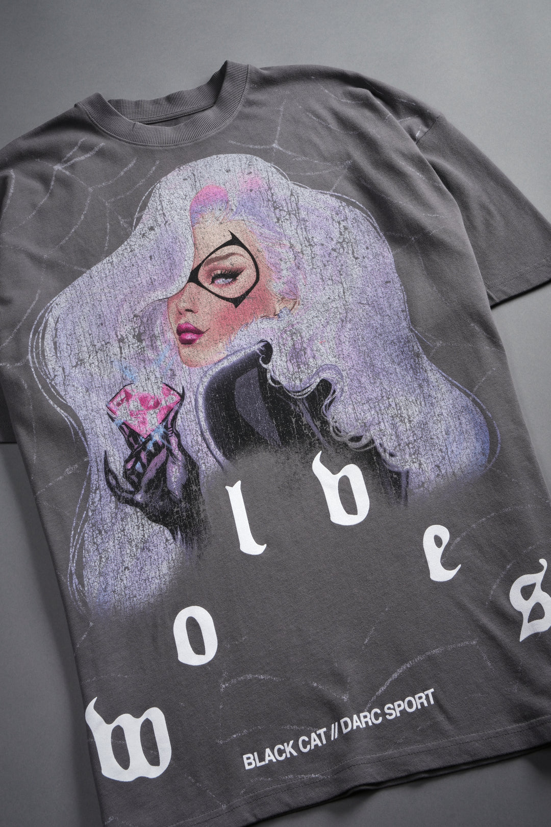 Cat Got Your Tongue Premium Oversized Tee in Slate Gray