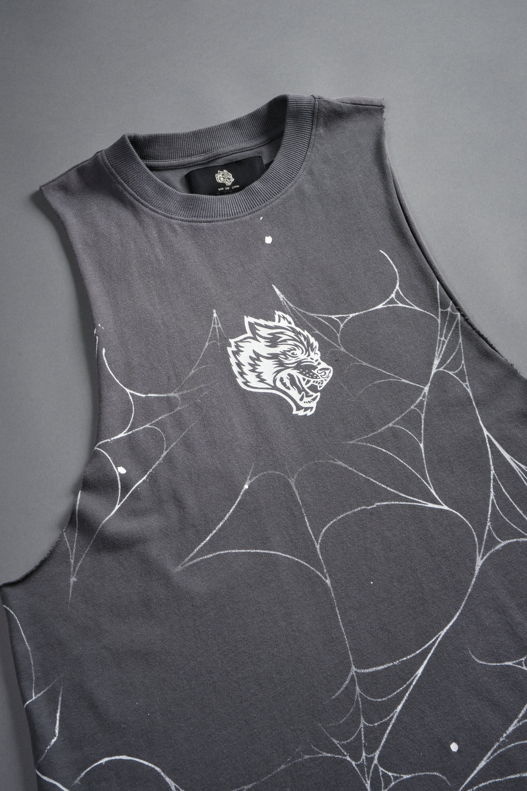 Web Chopper Tommy Muscle Tee in Slate Gray Sun Fade