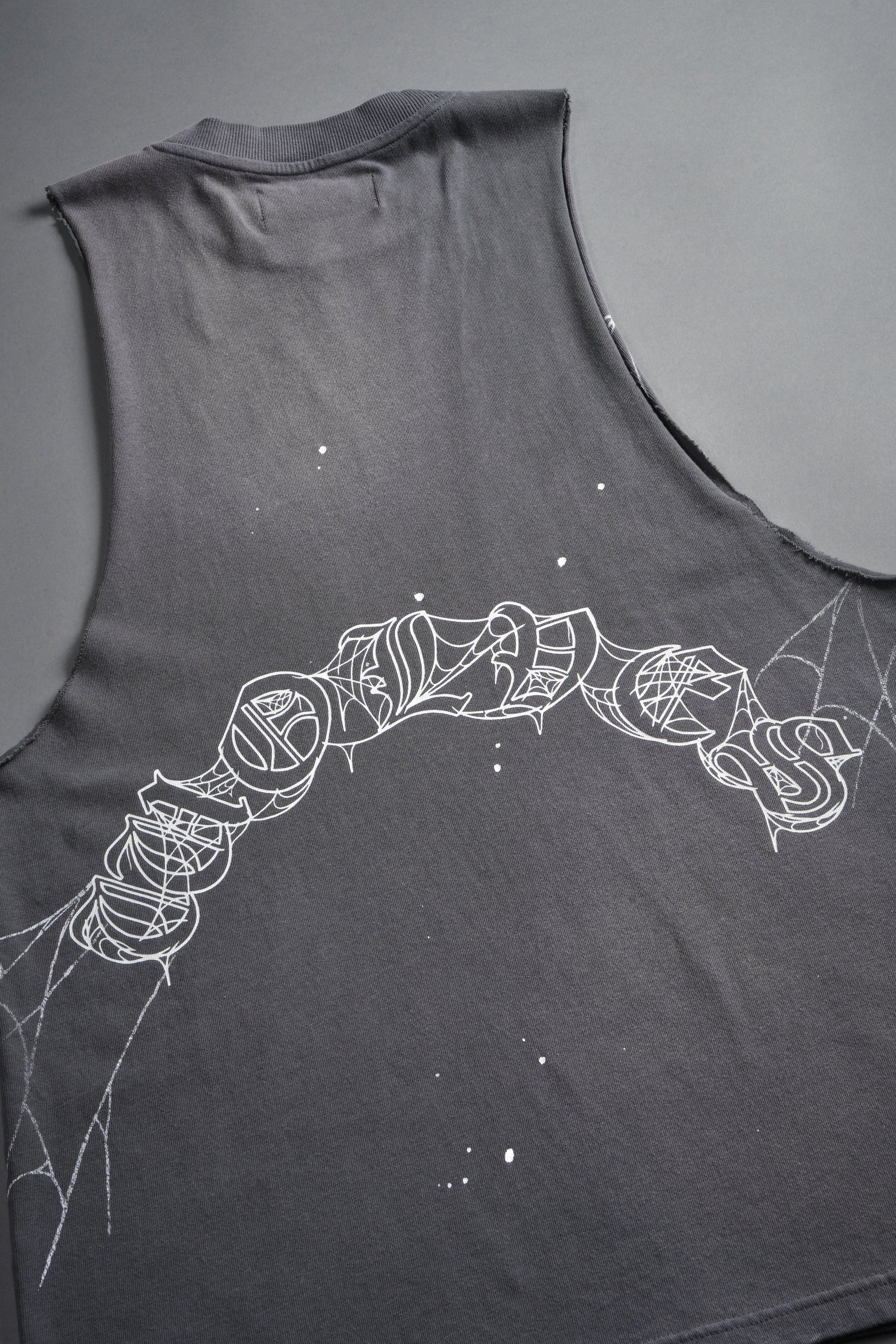 Web Chopper Tommy Muscle Tee in Slate Gray Sun Fade
