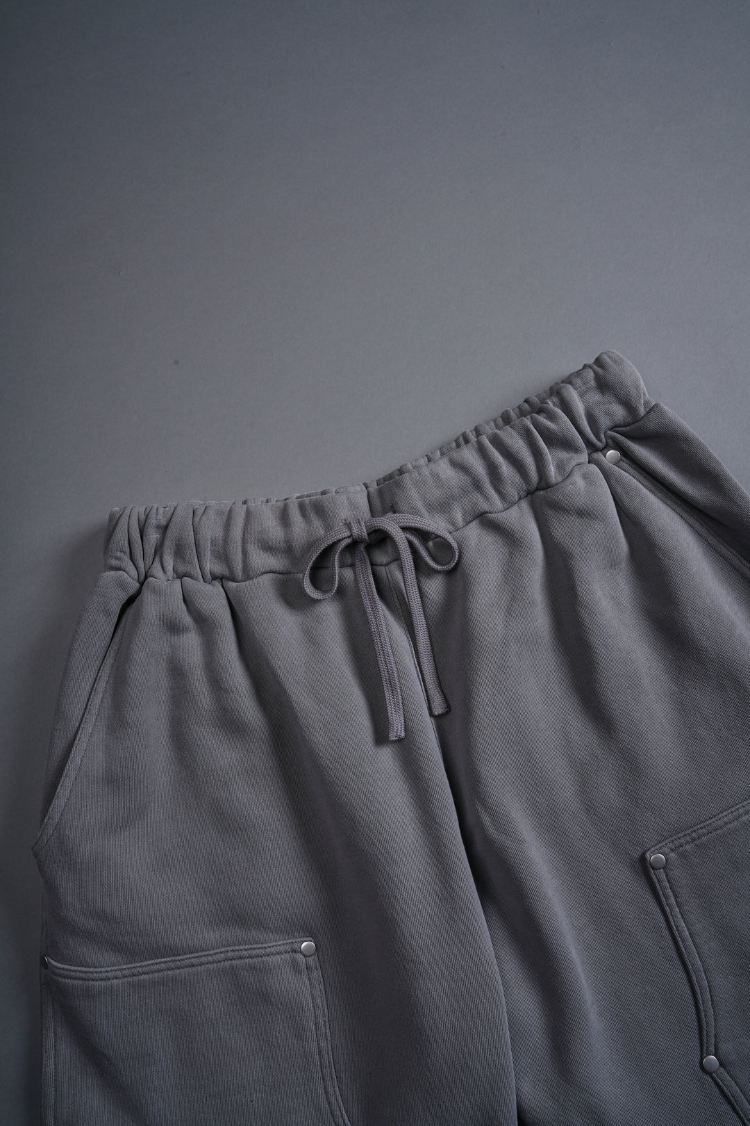 Frontier Rivet Fleece Shorts in Dove Gray