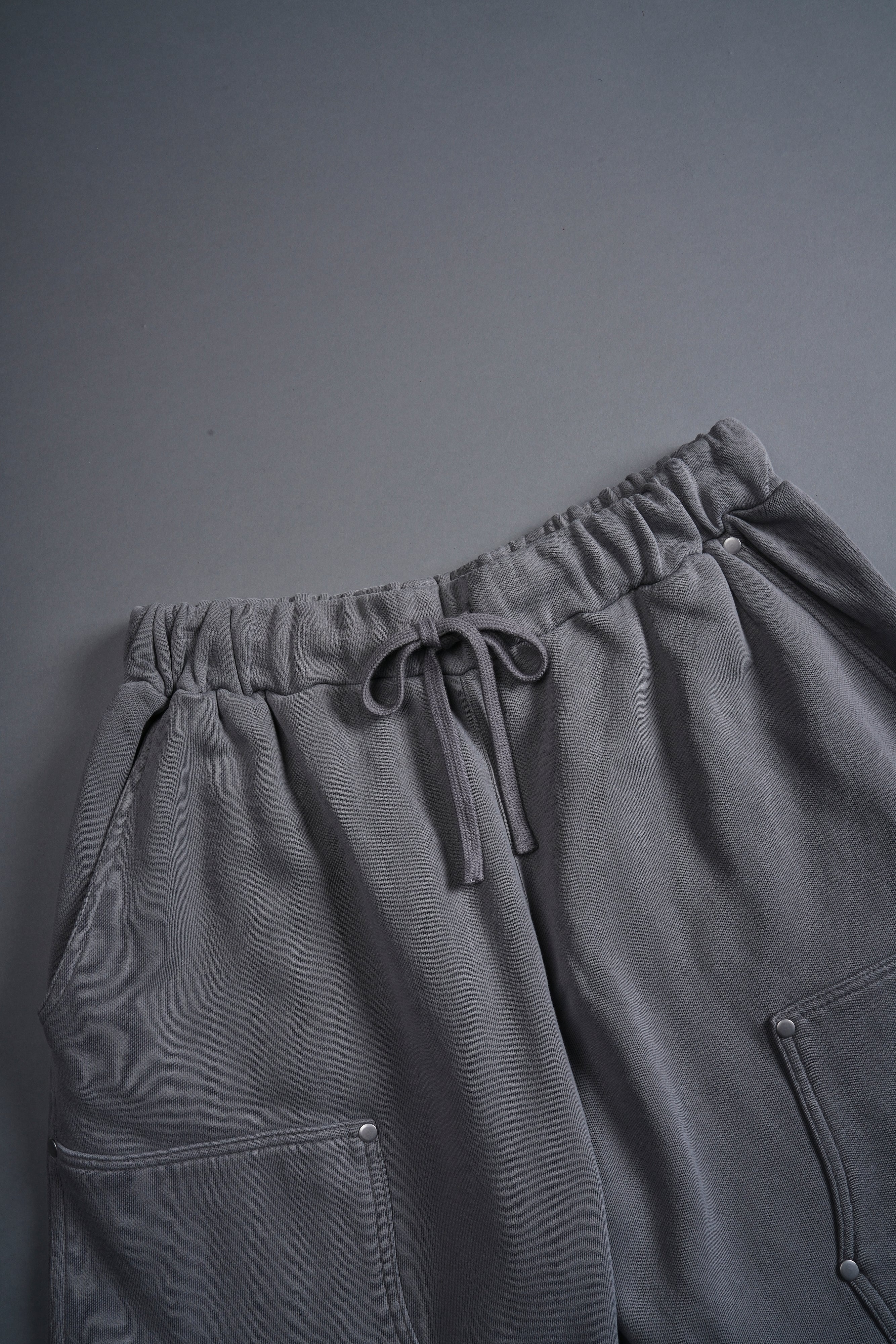 Frontier Rivet Fleece Shorts in Dove Gray